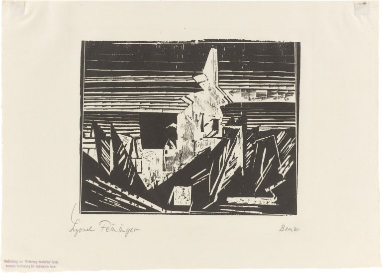 This picture shows the following artwork: Lyonel Feininger. ”Benz”. 1919/31.
