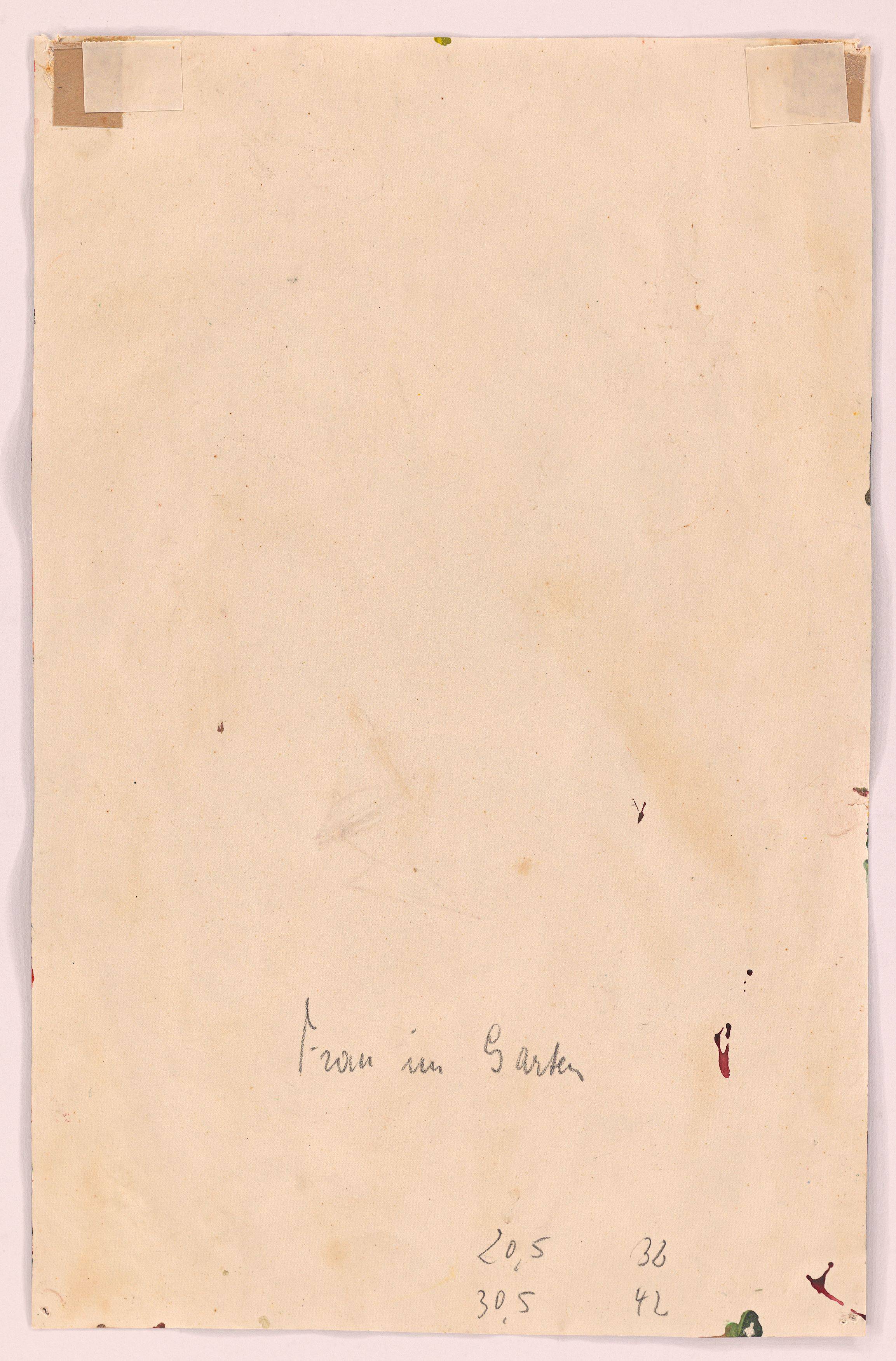 Auf diesem Bild ist das folgende Kunstwerk zu sehen: Ernst Wilhelm Nay. „Frau im Garten“. 1945.