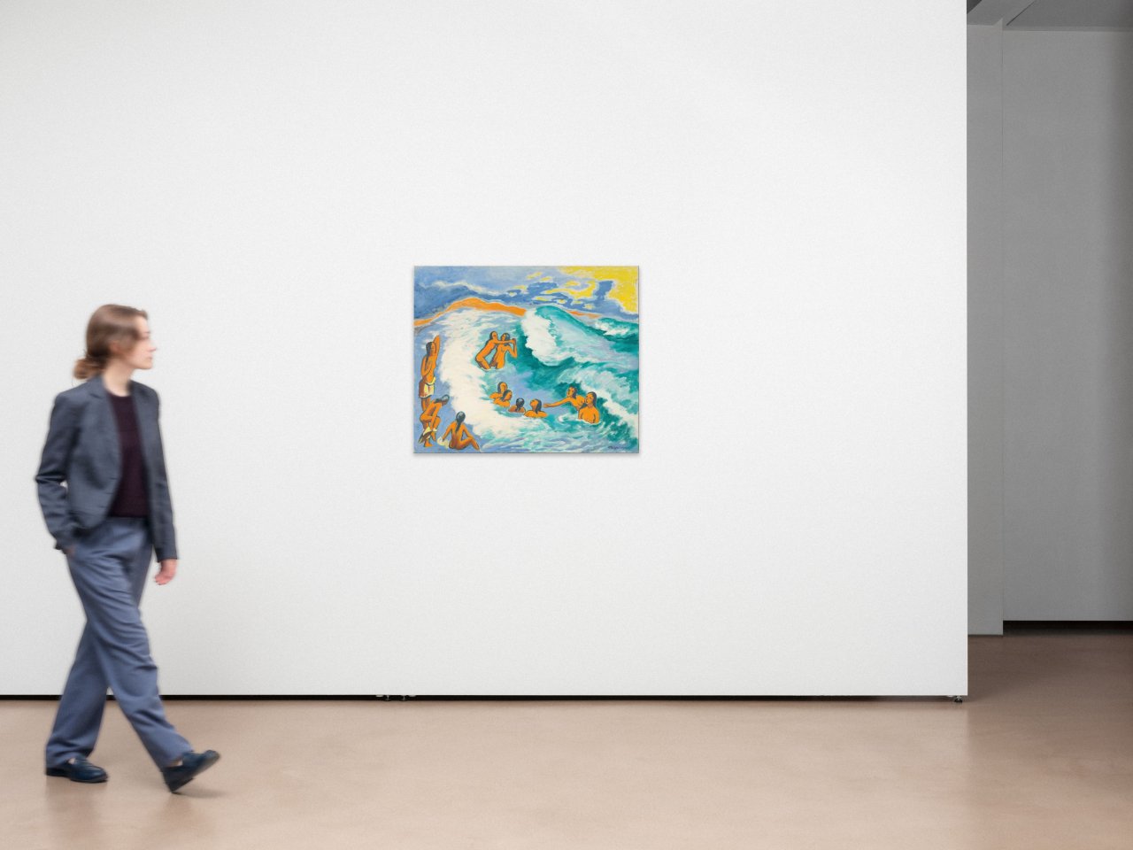 This picture shows the following artwork: Max Pechstein. ”Badende”. 1950.