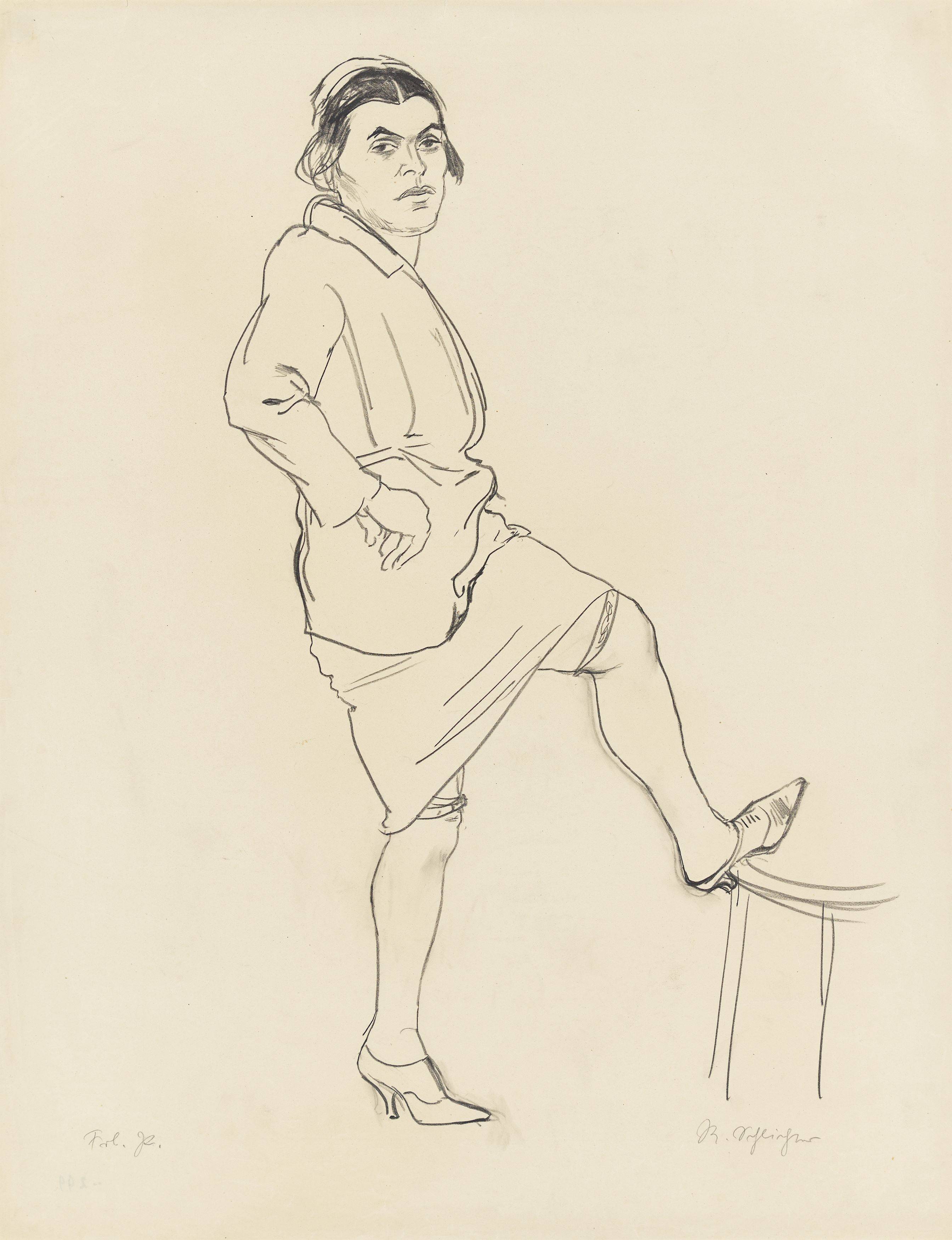 This picture shows the following artwork: Rudolf Schlichter. ”Fräulein P.”. 1924.
