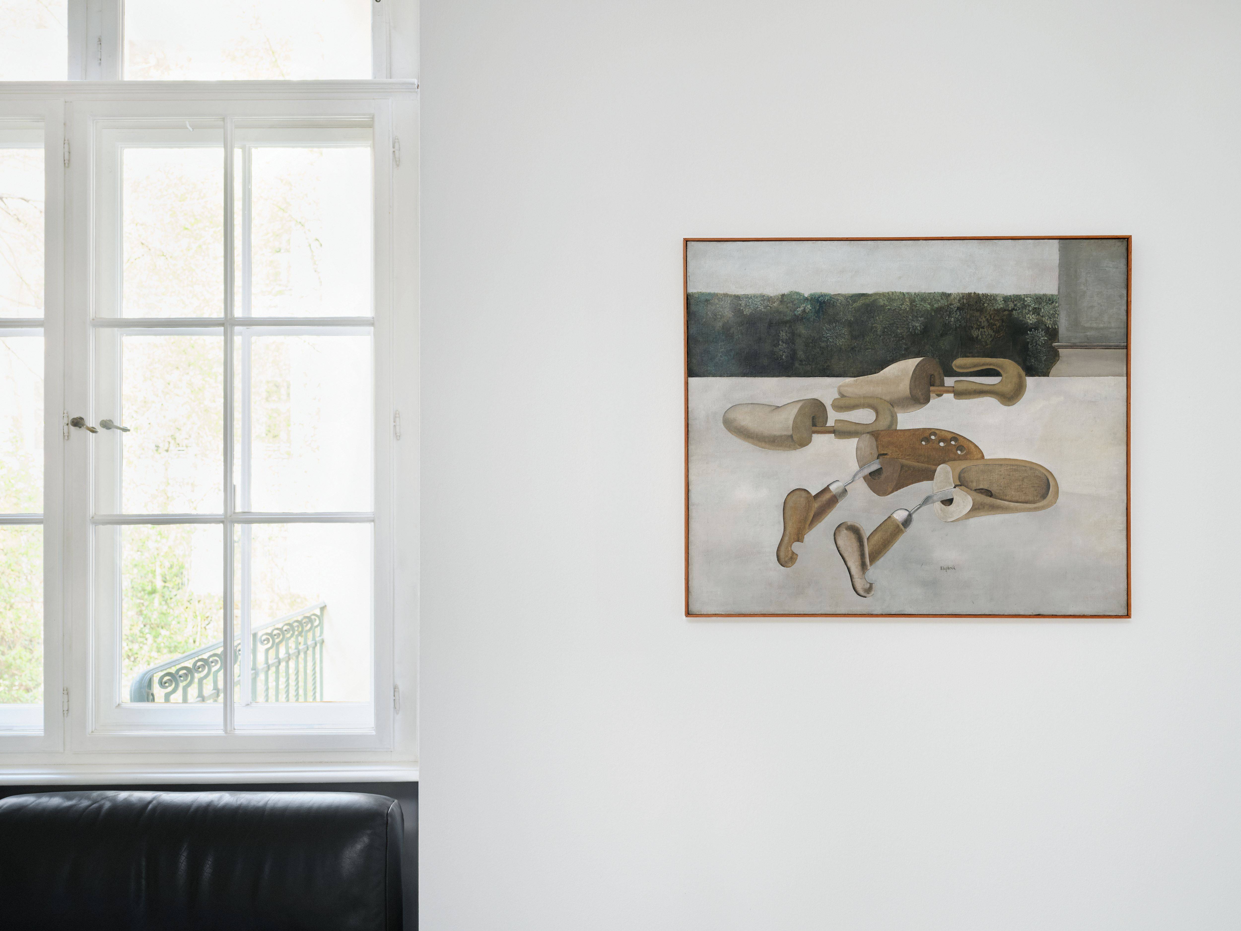 This picture shows the following artwork: Konrad Klapheck. ”Doppelhochzeit”. 1956.