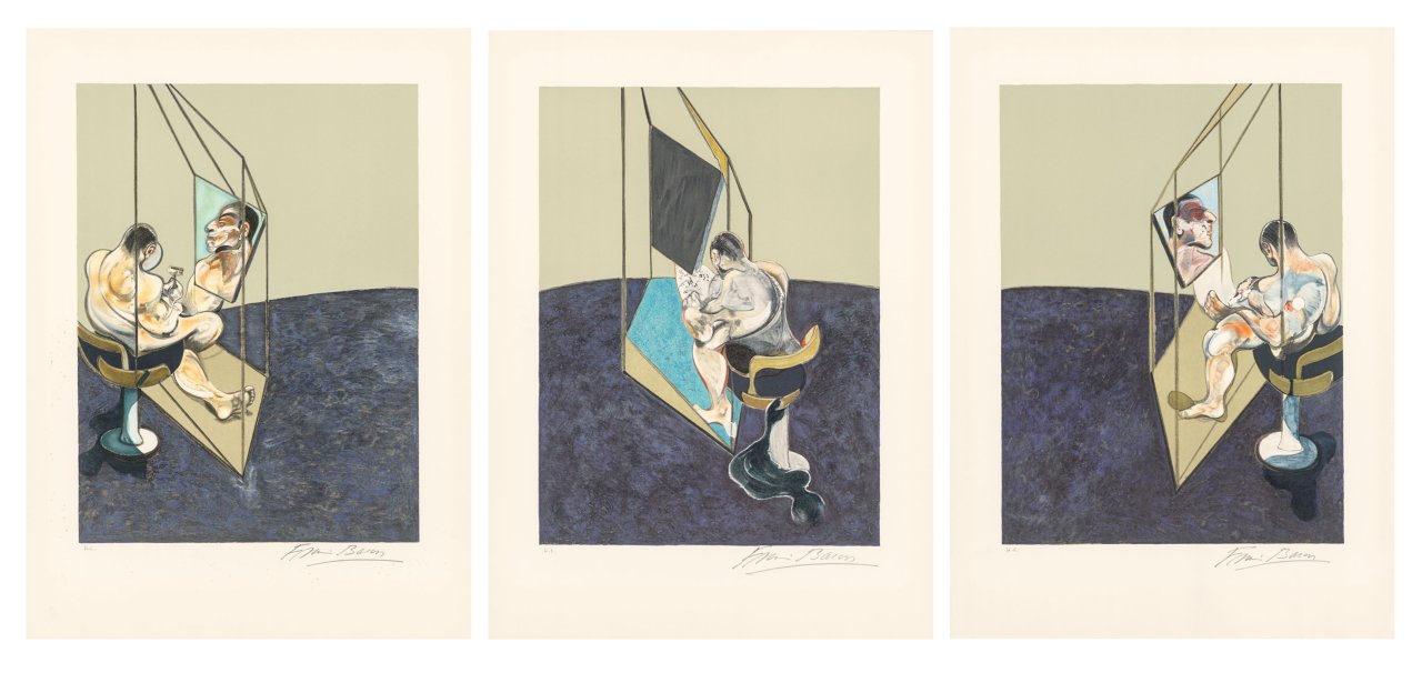 Auf diesem Bild ist das folgende Kunstwerk zu sehen: Francis Bacon. „Three studies of the male back“. 1987.