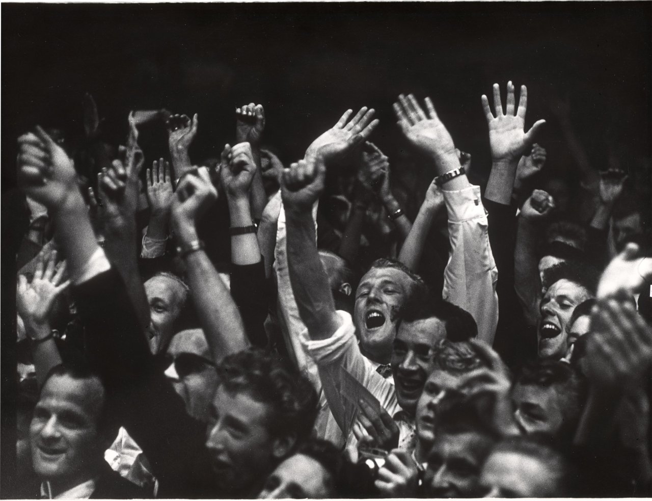 This picture shows the following artwork: Ed van der Elsken. Audience at the concert of Benny Goodman in the village Blokker, 15 May. 1958.