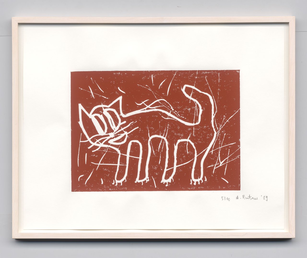 This picture shows the following artwork: André Butzer. Untitled (cats). 2009.