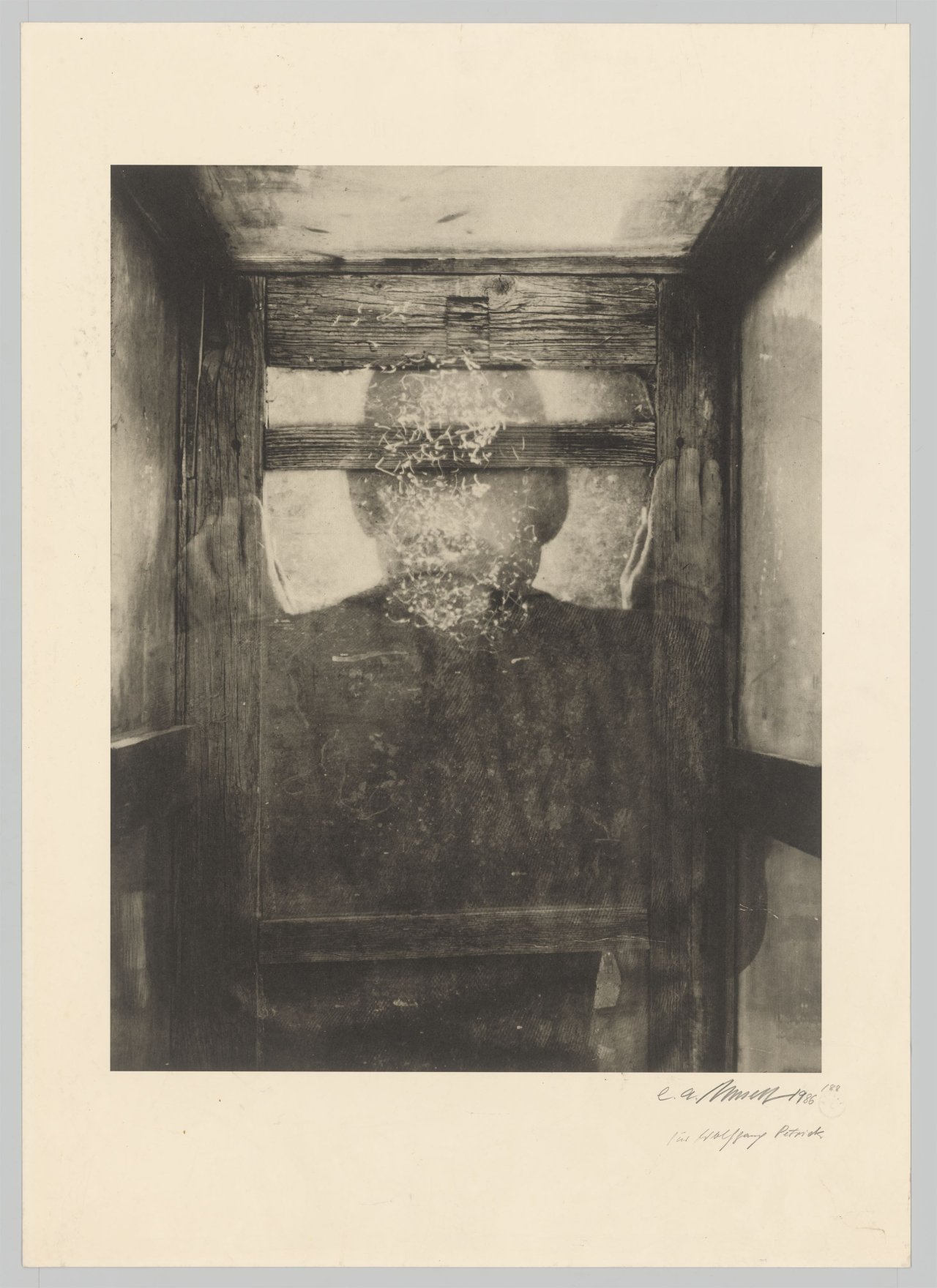 This picture shows the following artwork: Dieter Appelt. From the Sequence ”Komplementärer Raum”. 1986.