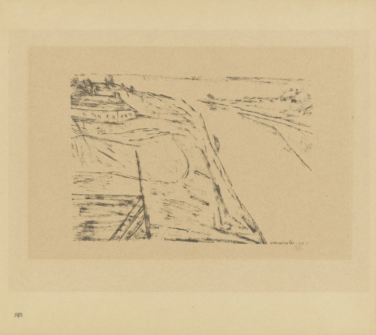 Auf diesem Bild ist das folgende Kunstwerk zu sehen: Paul Klee. „Blick auf einen Fluss“. 1912.