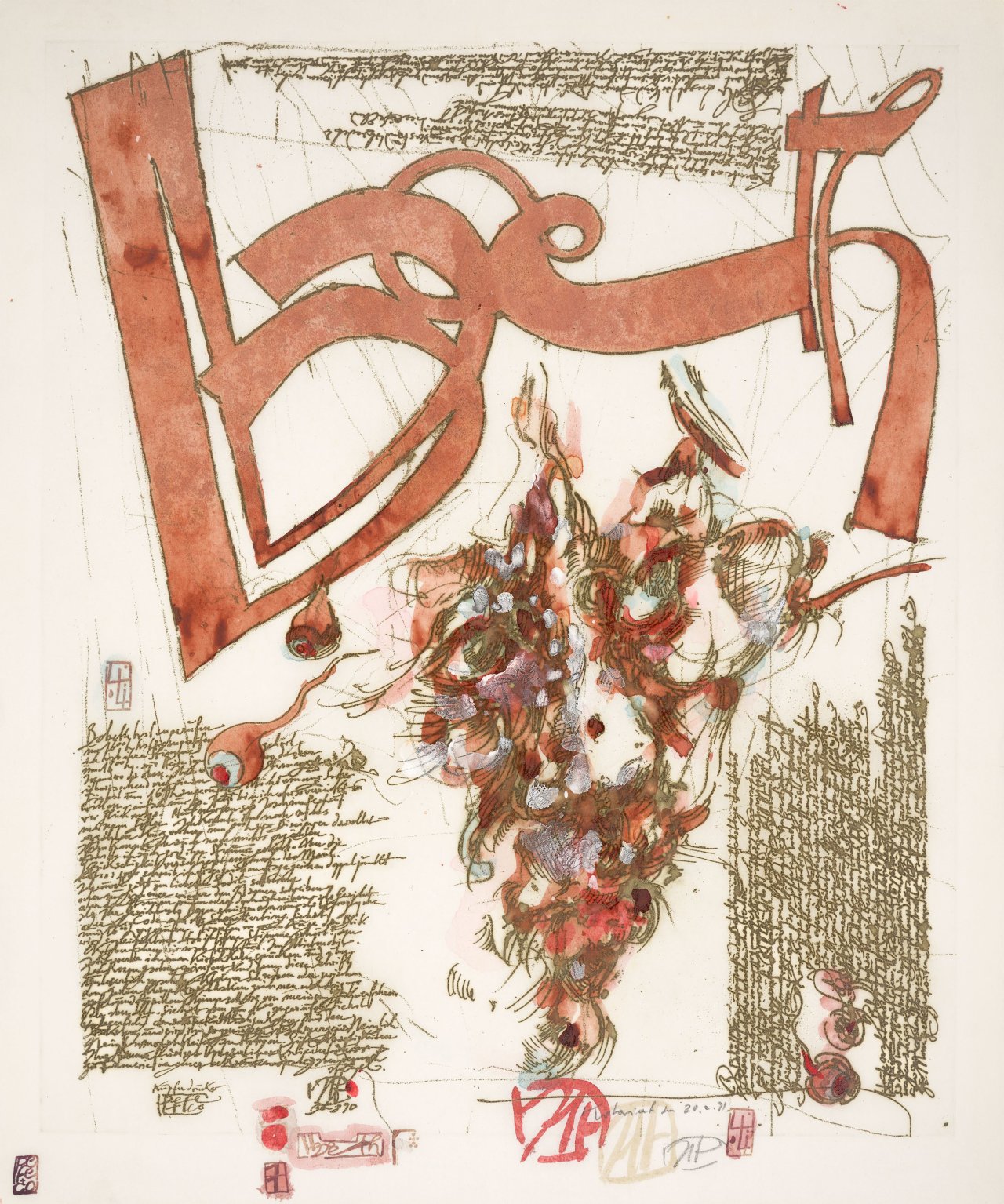 This picture shows the following artwork: Horst Janssen. ”Bobeth”. 1990/1991.