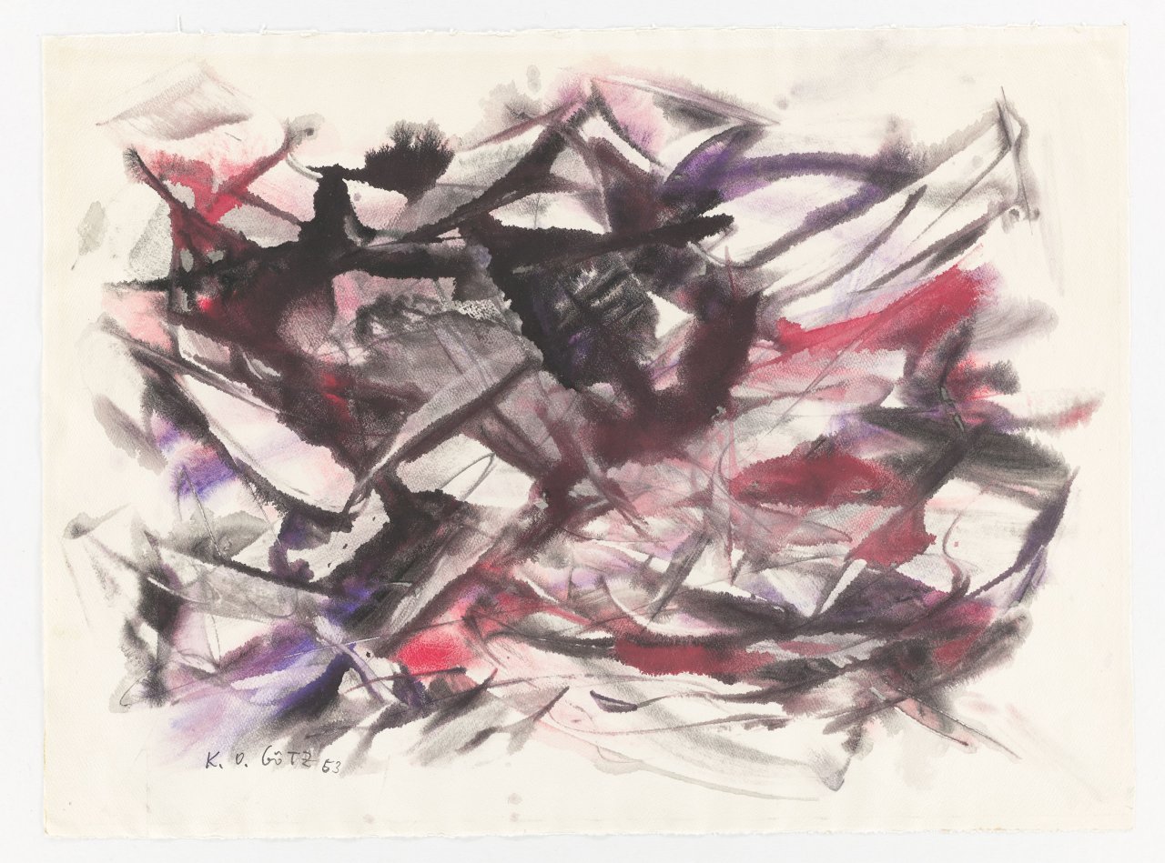 This picture shows the following artwork: Karl Otto Götz. Untitled. 1953.