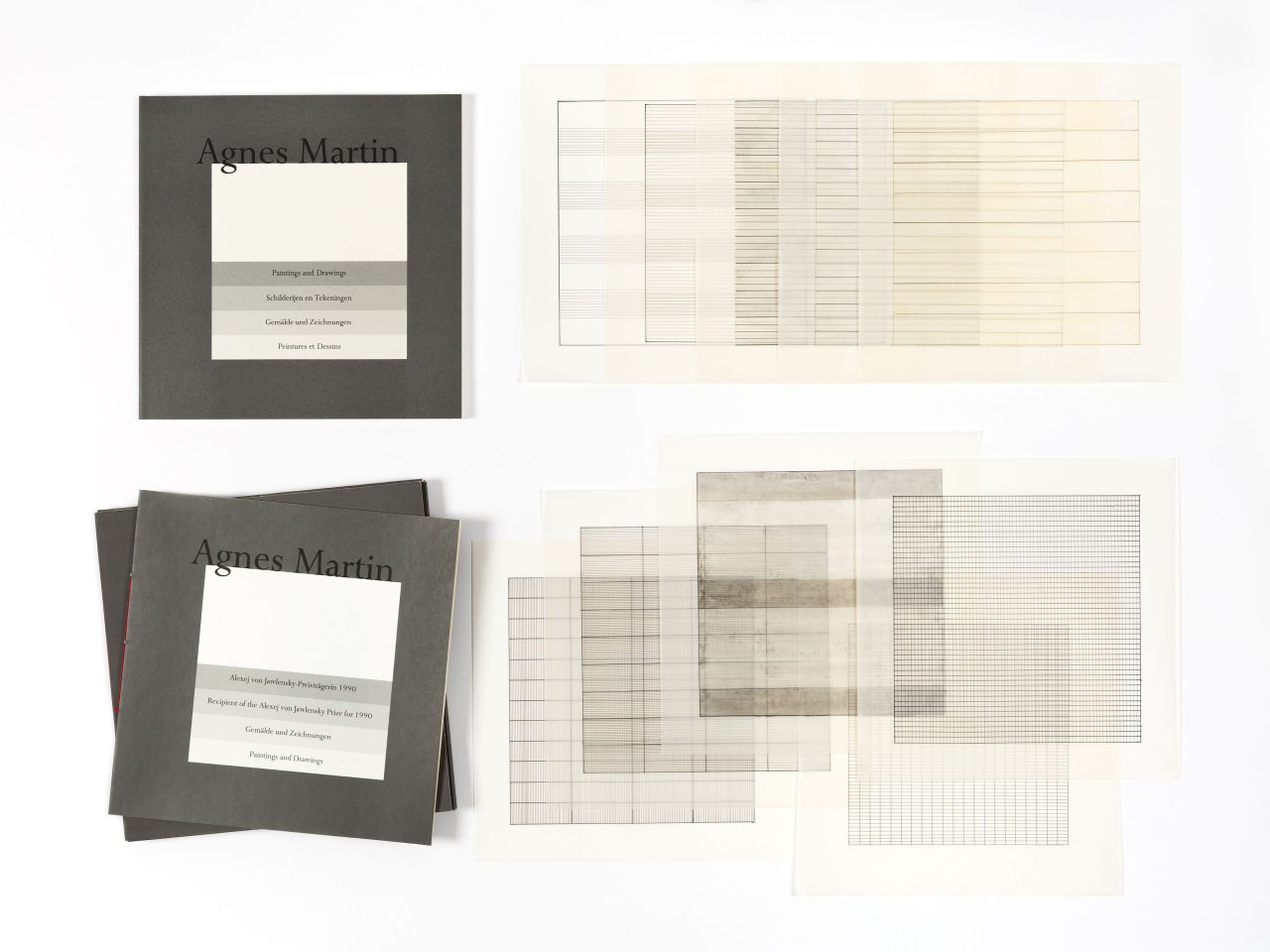 Auf diesem Bild ist das folgende Kunstwerk zu sehen: Agnes Martin. „Agnes Martin - Paintings and Drawings 1974-1990“. 1991.