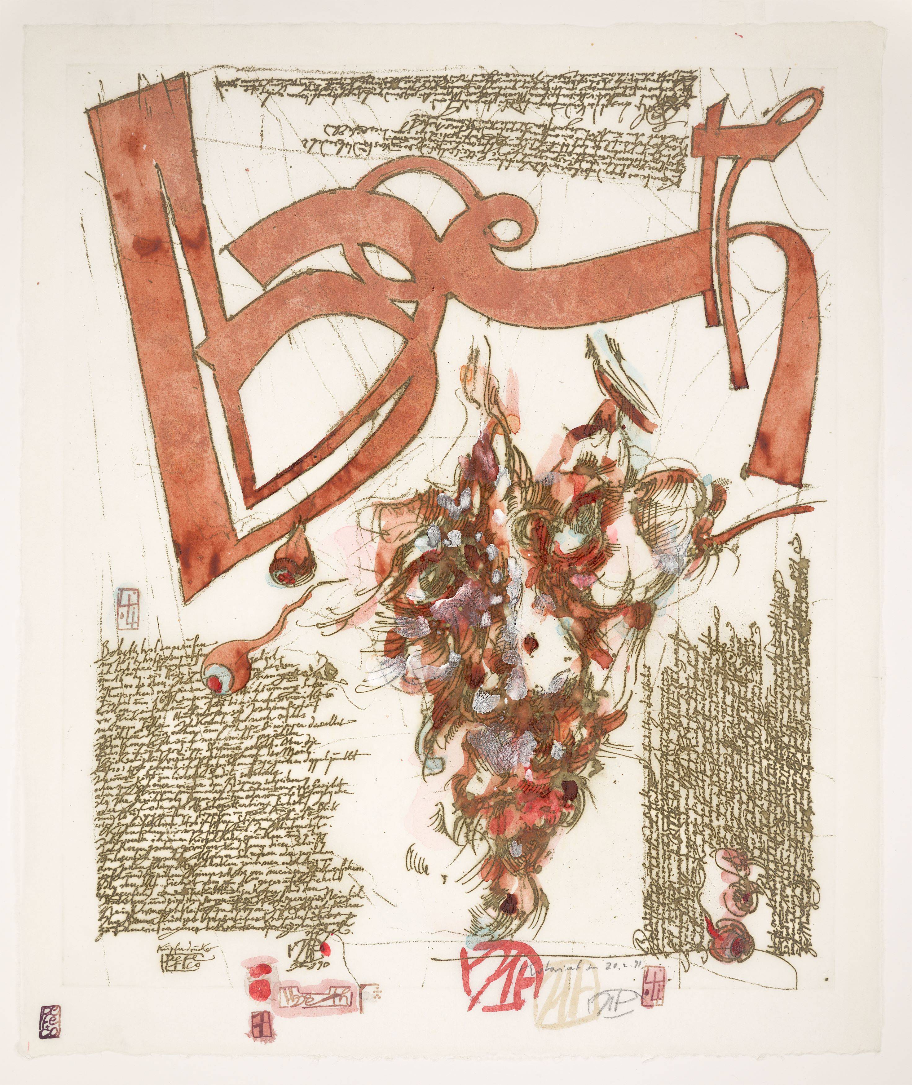 This picture shows the following artwork: Horst Janssen. ”Bobeth”. 1990/1991.