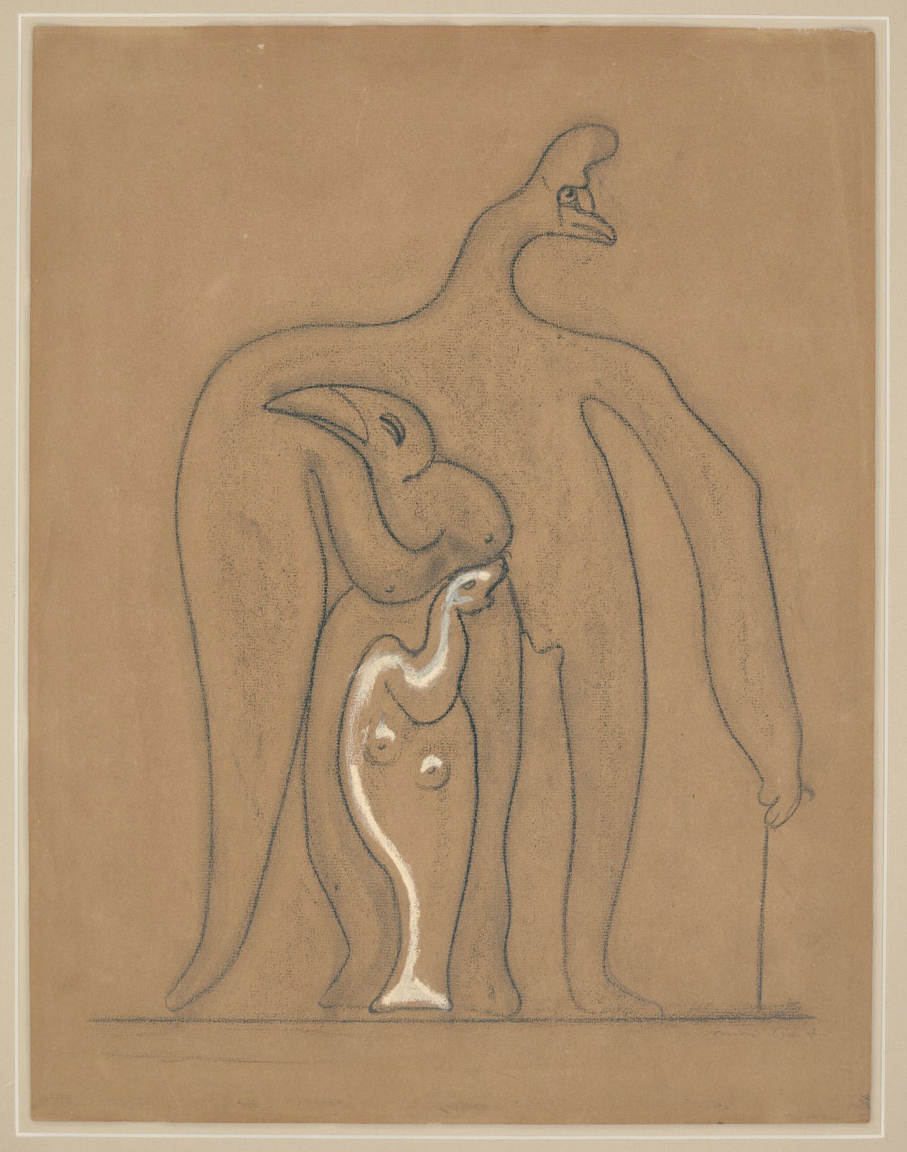 Auf diesem Bild ist das folgende Kunstwerk zu sehen: Max Ernst. „(Origine de la famille)“. 1942.