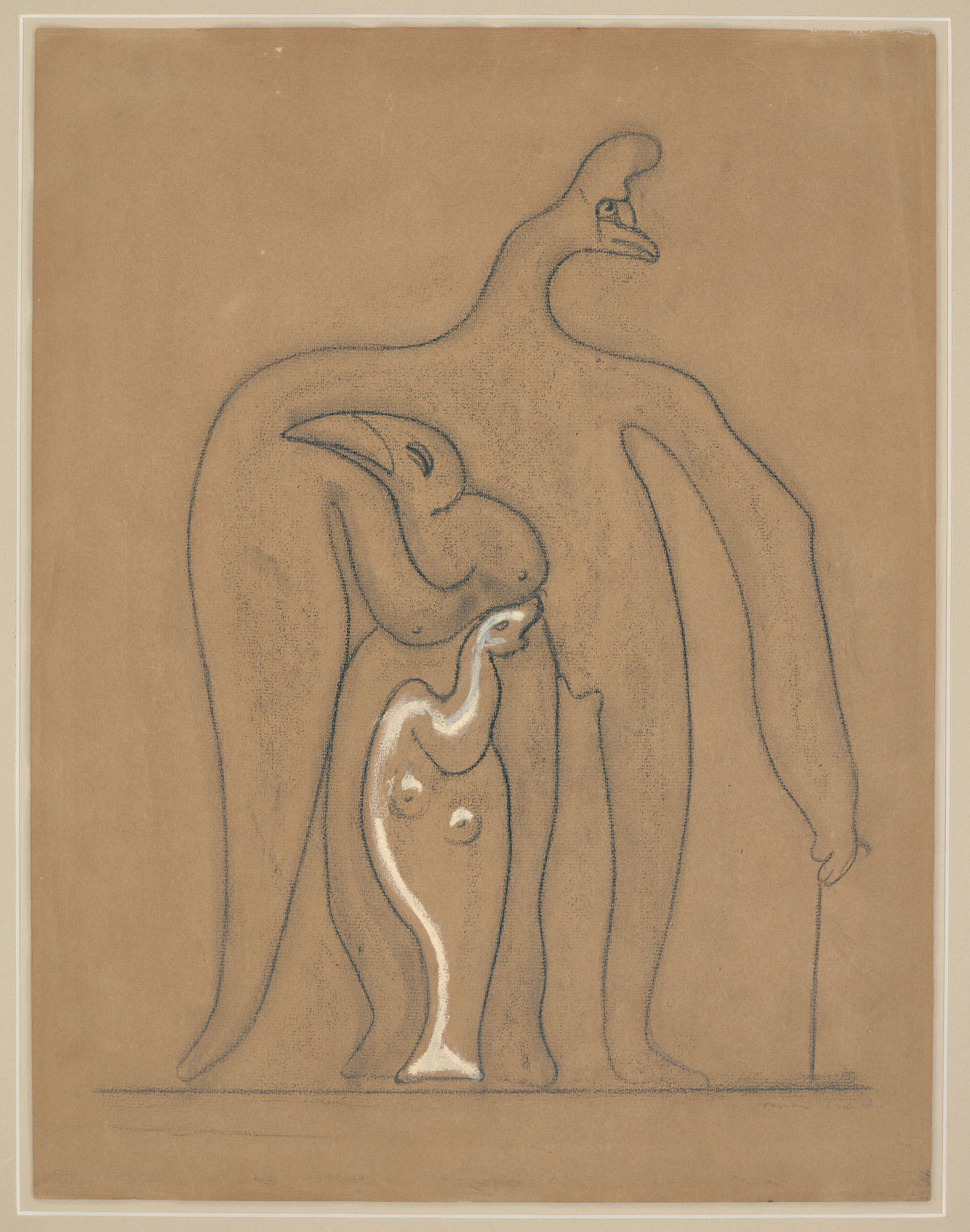 Auf diesem Bild ist das folgende Kunstwerk zu sehen: Max Ernst. „(Origine de la famille)“. 1942.