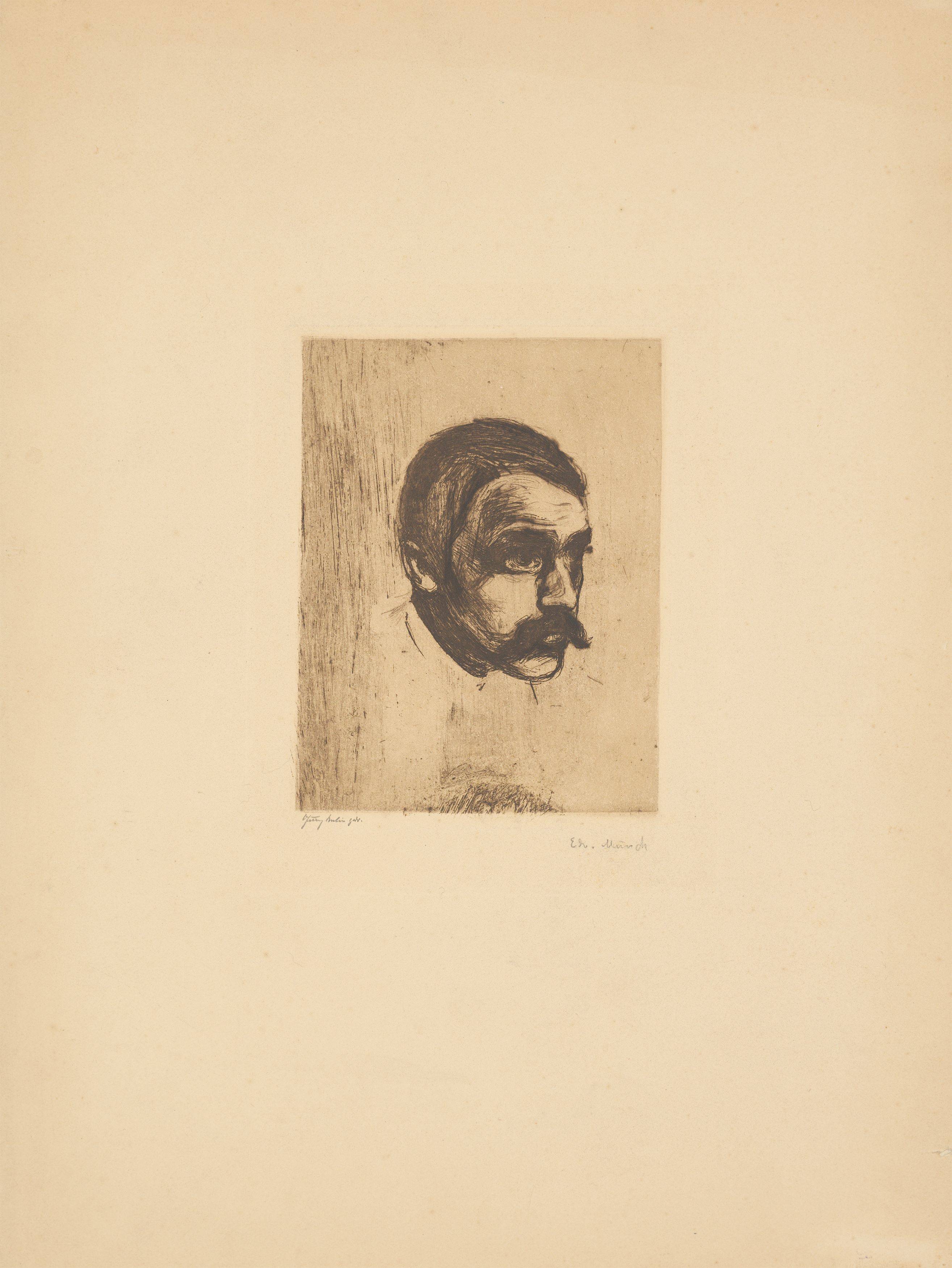 This picture shows the following artwork: Edvard Munch. ”Sigbjørn Obsfelder”. 1897.