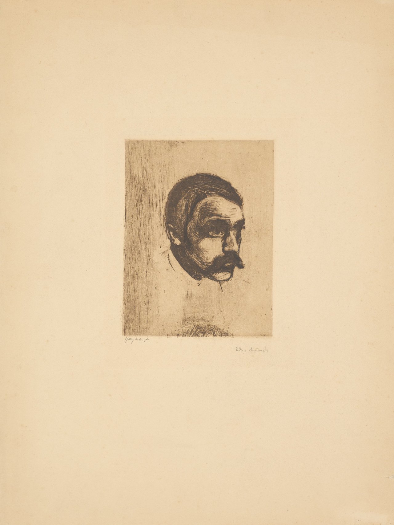 This picture shows the following artwork: Edvard Munch. ”Sigbjørn Obsfelder”. 1897.