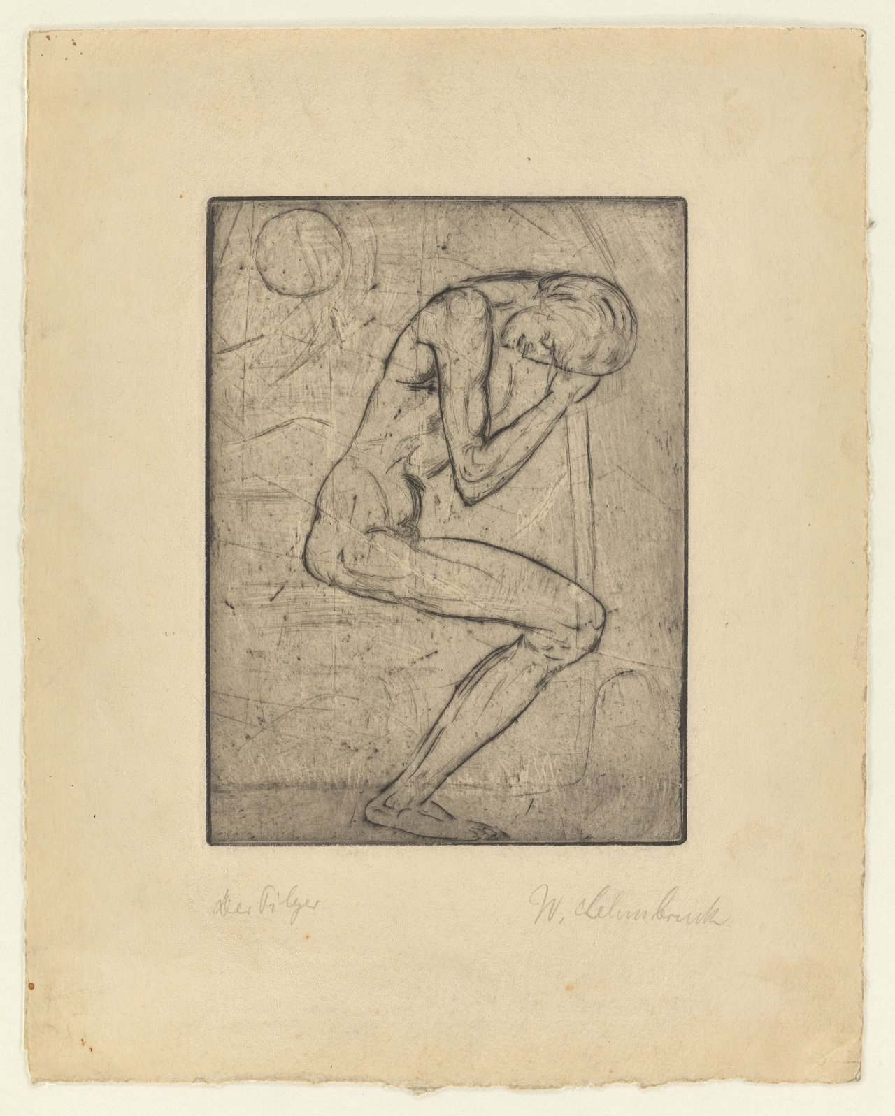 This picture shows the following artwork: Wilhelm Lehmbruck. ”Der Pilger”. 1912.