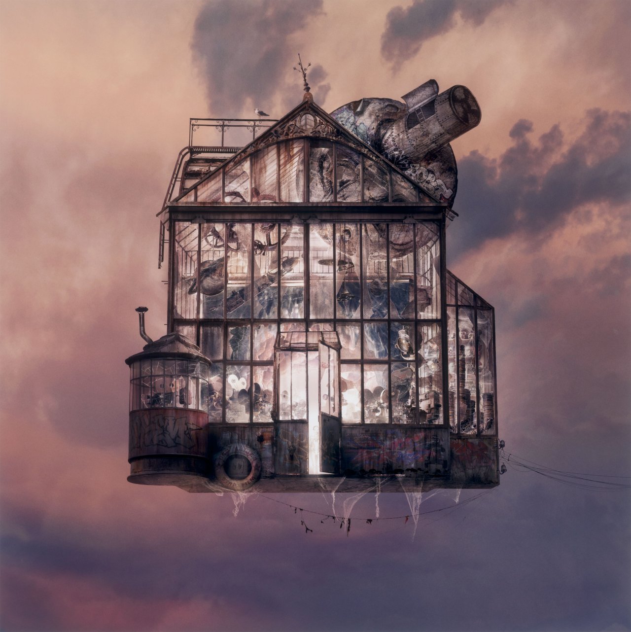 This picture shows the following artwork: Laurent Chéhère. ”To the Moon”. 2018.