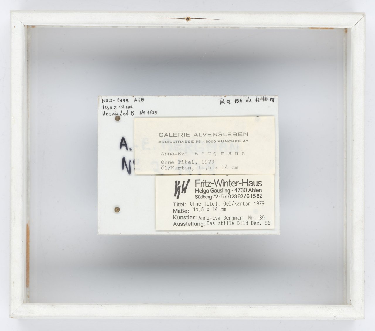 Auf diesem Bild ist das folgende Kunstwerk zu sehen: Anna-Eva Bergman. „No 2-1979 Côte argentée“ / „No 31-1980“ / „No 47-1980“. 1979 / 1980 / 1980.