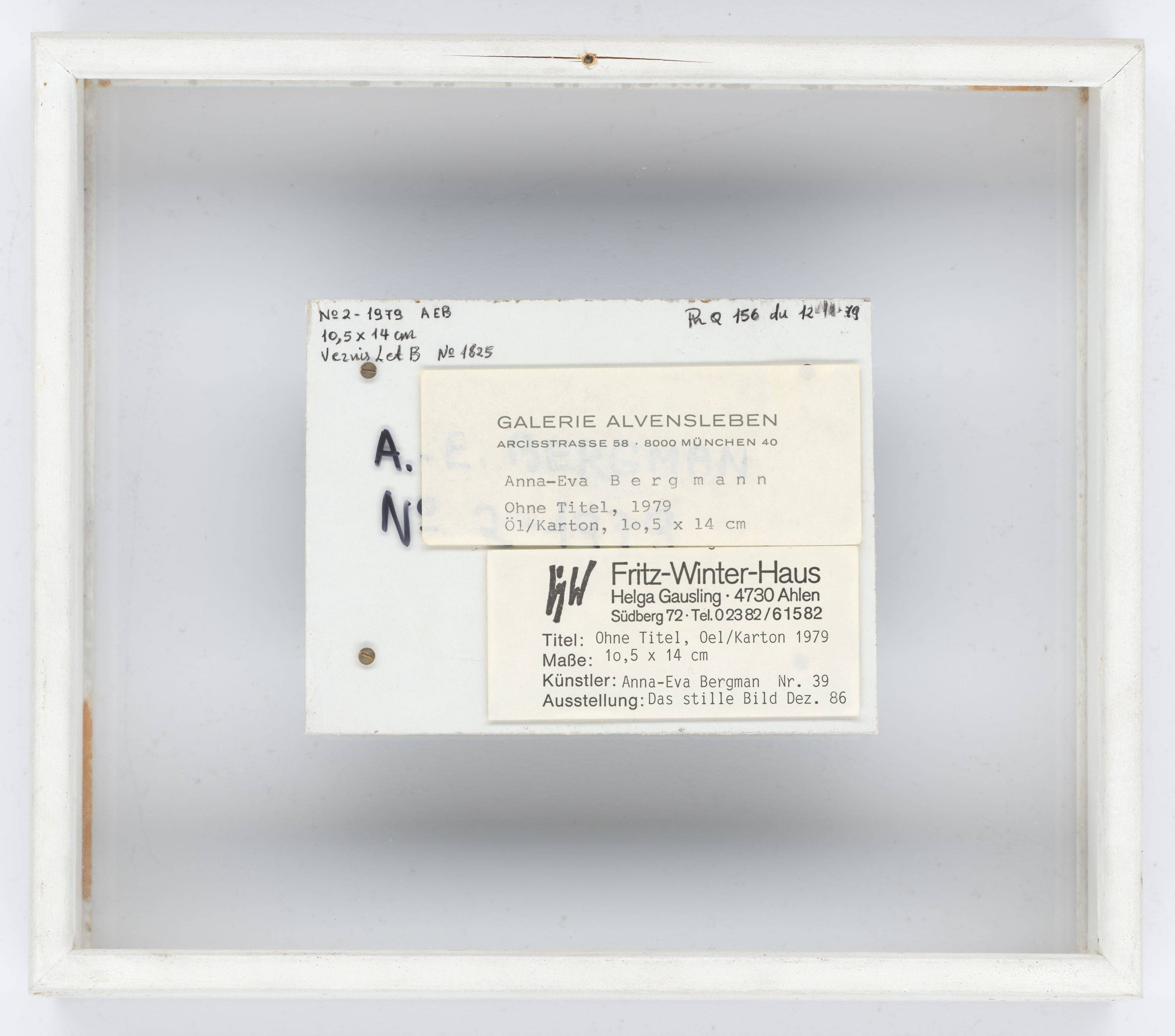 Auf diesem Bild ist das folgende Kunstwerk zu sehen: Anna-Eva Bergman. „No 2-1979 Côte argentée“ / „No 31-1980“ / „No 47-1980“. 1979 / 1980 / 1980.