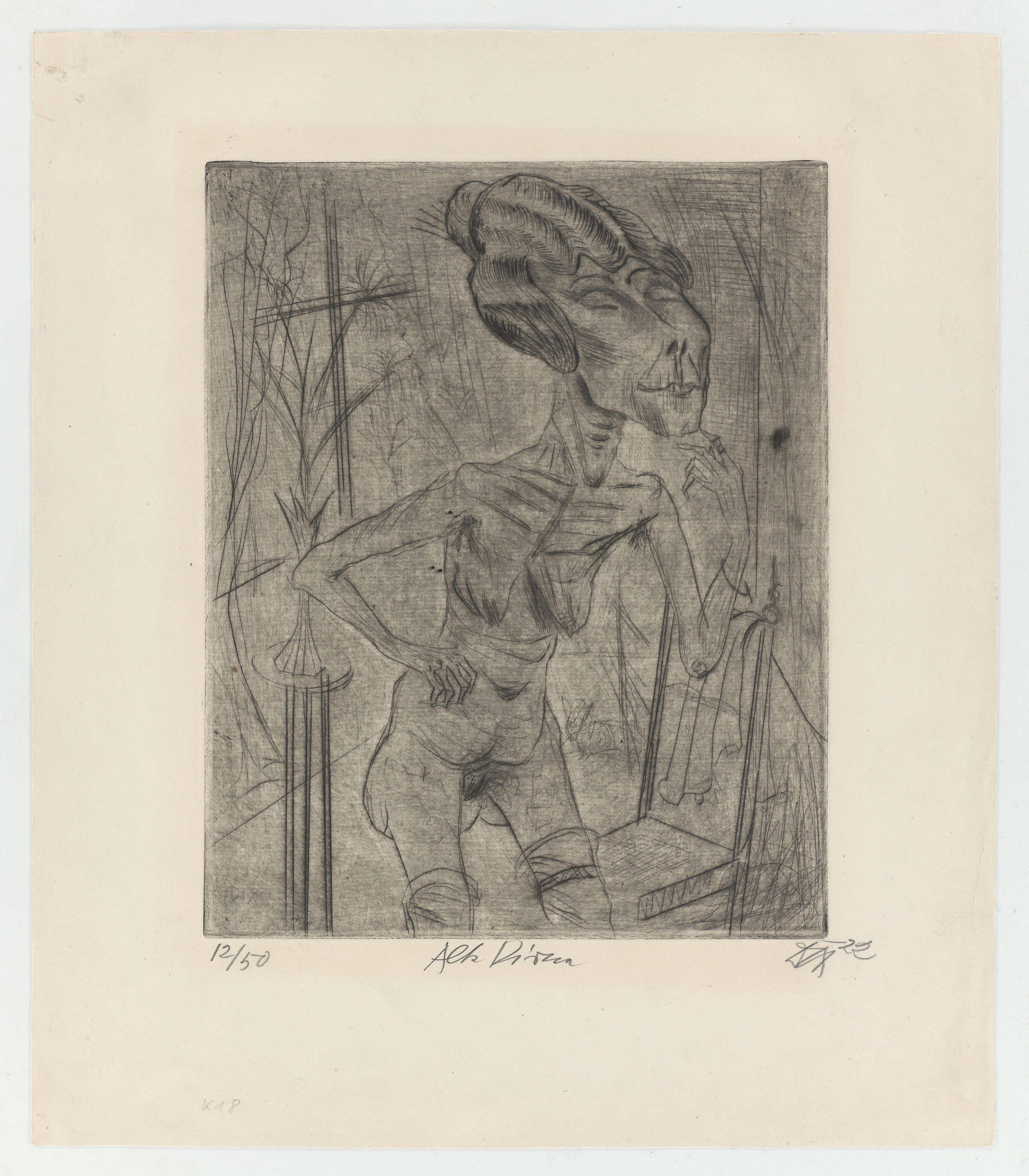 This picture shows the following artwork: Otto Dix. ”Alte Dirne”. 1922.