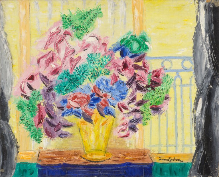 This picture shows the following artwork: Suzanne Duchamp. ”A la fenêtre”. 1946.