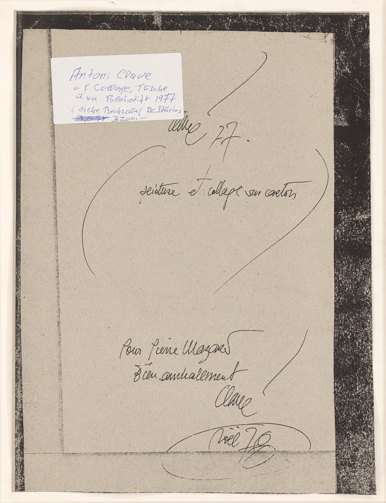 This picture shows the following artwork: Antoni Clavé. Untitled. 1977.