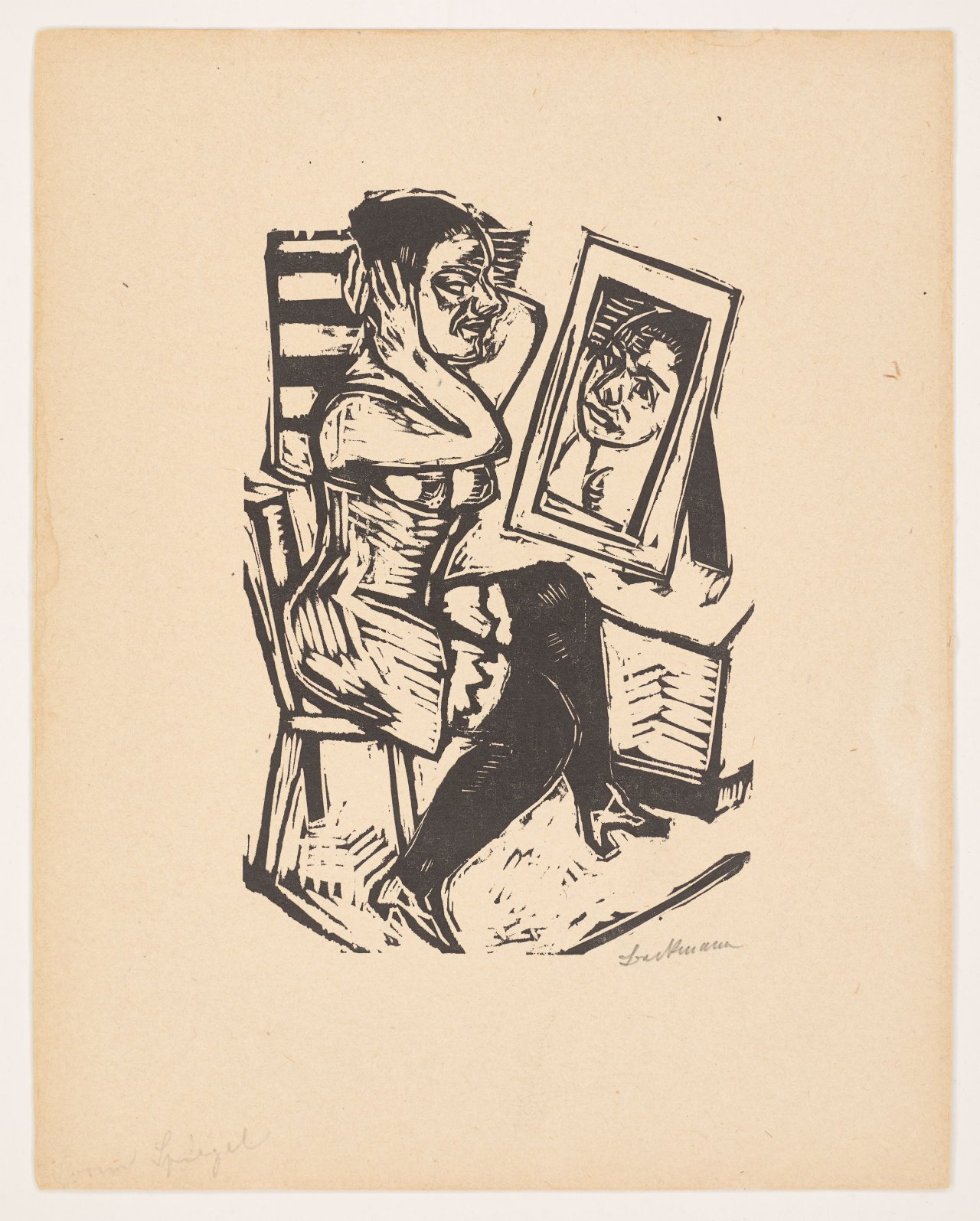Auf diesem Bild ist das folgende Kunstwerk zu sehen: Max Beckmann. „Toilette“. 1923.