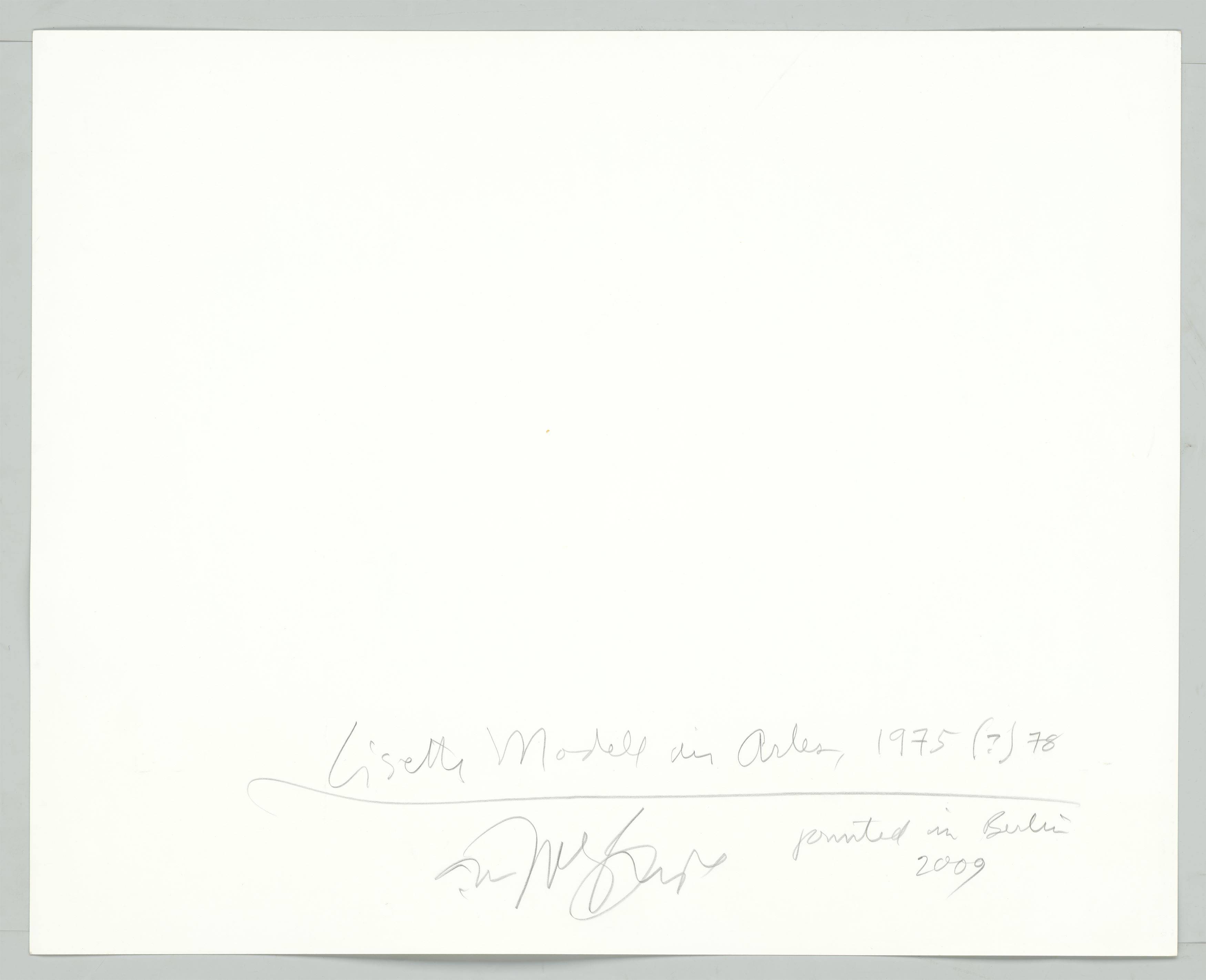 This picture shows the following artwork: Will McBride. ”Lisette Model in Arles”. 1978.