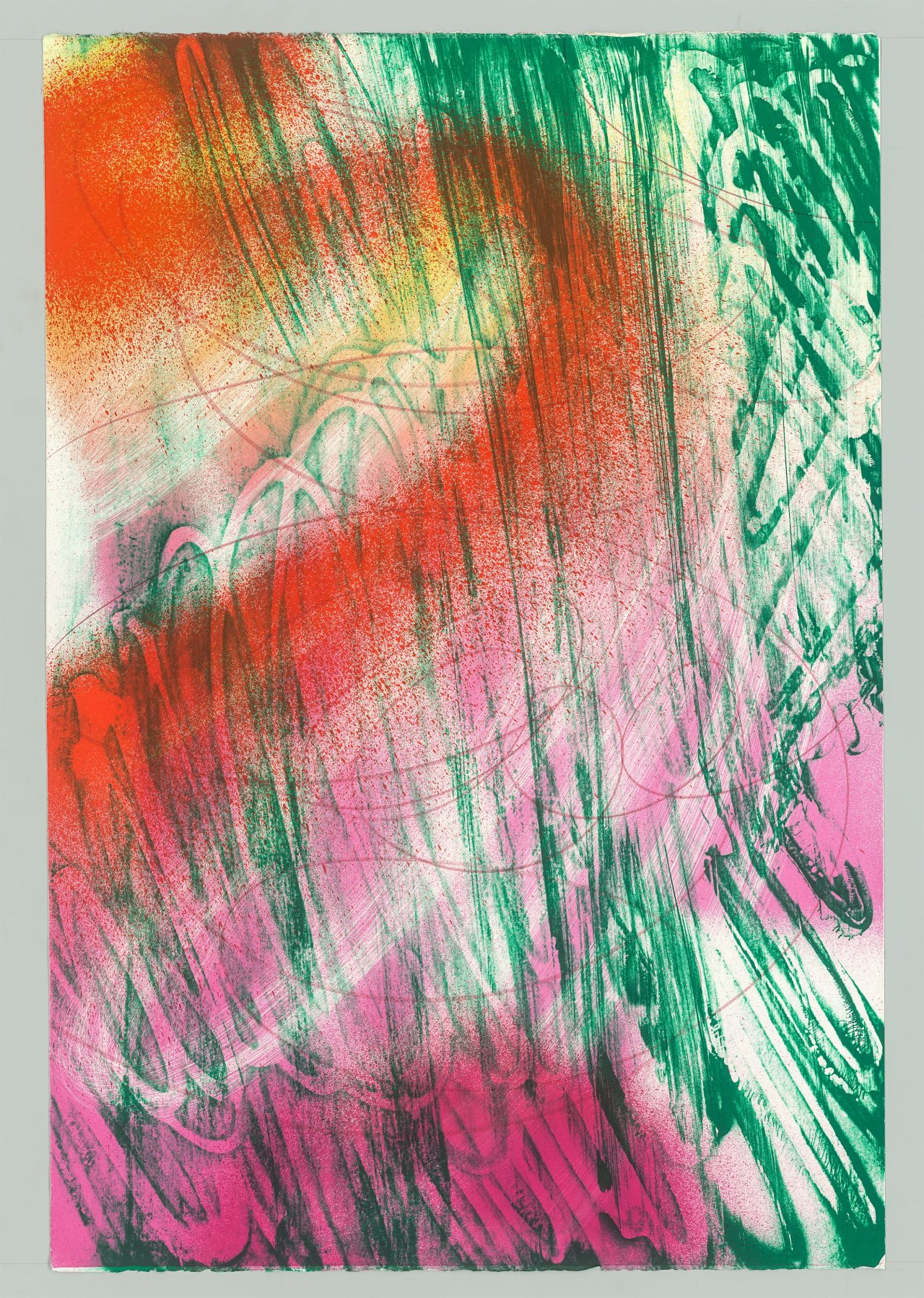 Auf diesem Bild ist das folgende Kunstwerk zu sehen: Katharina Grosse. Ohne Titel. 2007.