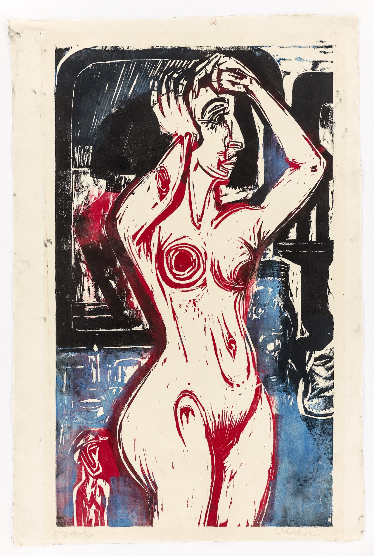This picture shows the following artwork: Ernst Ludwig Kirchner. ”Toilette”. 1921.