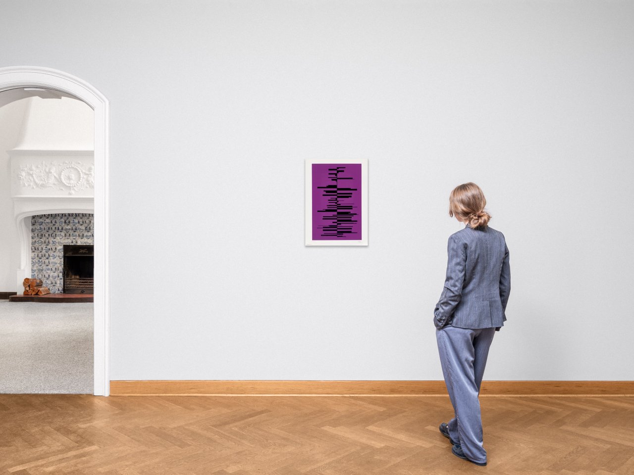 Auf diesem Bild ist das folgende Kunstwerk zu sehen: Georg Nees. Ohne Titel. 1970.