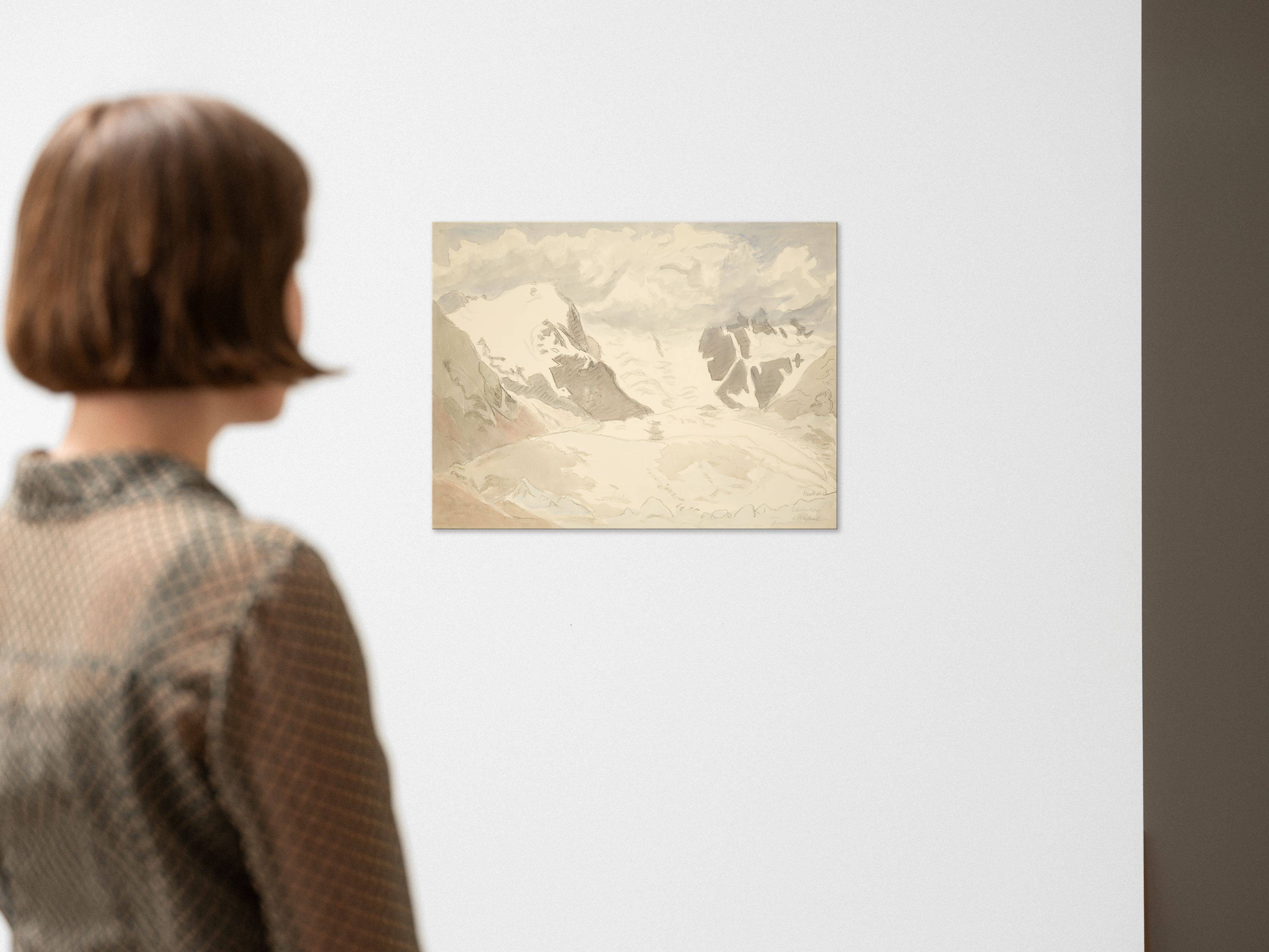 This picture shows the following artwork: Erich Heckel. ”Gletscher i. Nebel”. 1956.