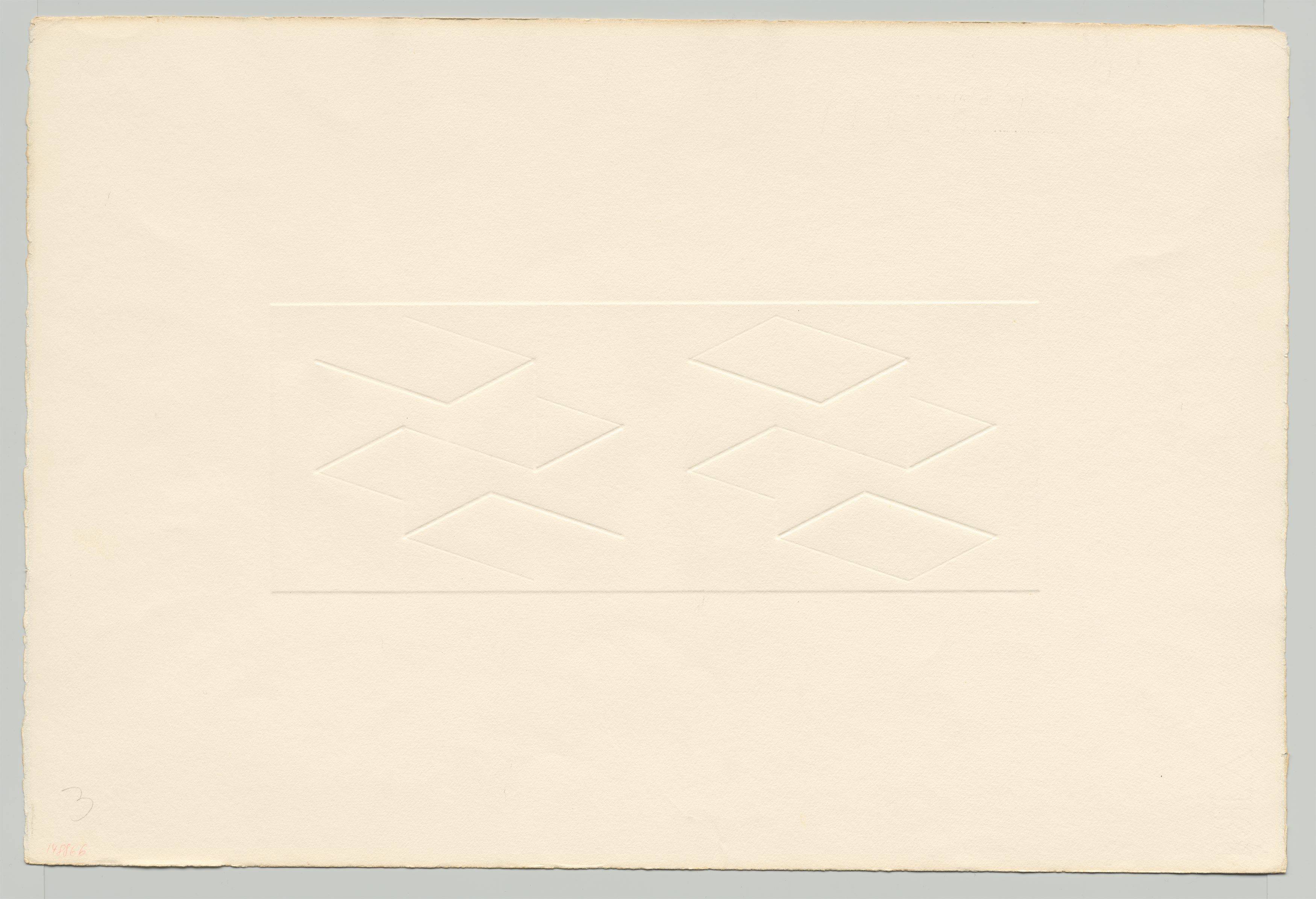 This picture shows the following artwork: Josef Albers. ”Intaglio Duo E”. 1958/59.