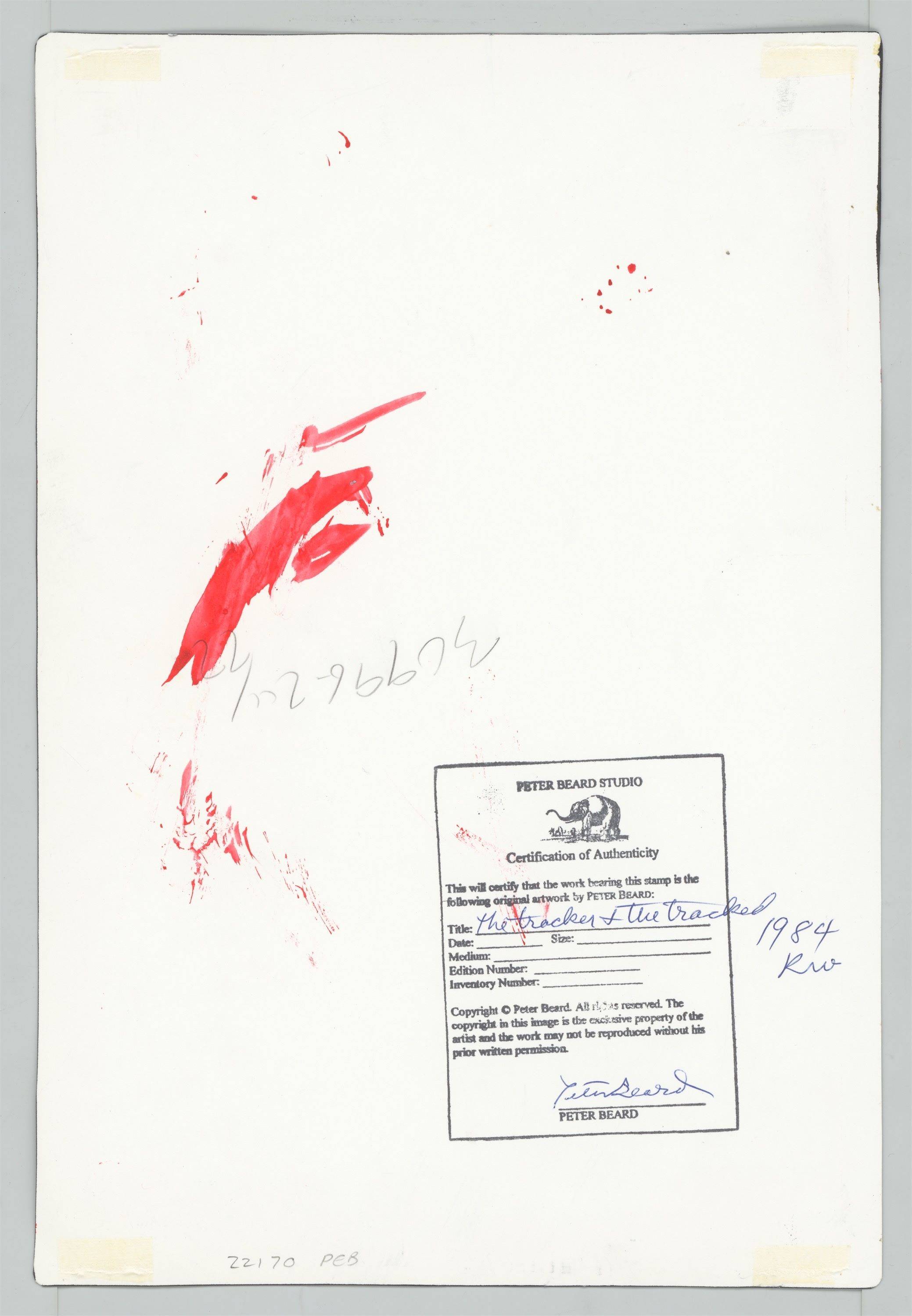This picture shows the following artwork: Peter Beard. ”Tracking the Mt. Gorilla, Rwanda”. 1984.