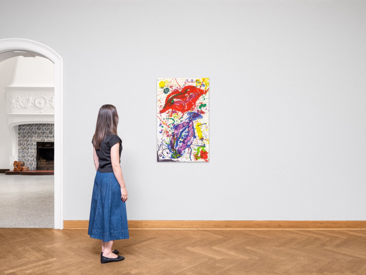 Auf diesem Bild ist das folgende Kunstwerk zu sehen: Sam Francis. Untitled. 1988.