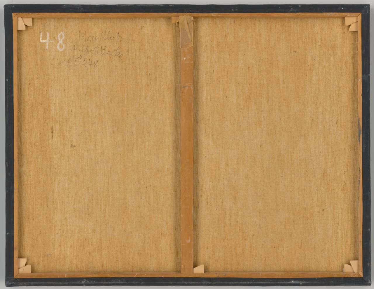 This picture shows the following artwork: Hubert Berke. On clay-coloured ground. 1956.