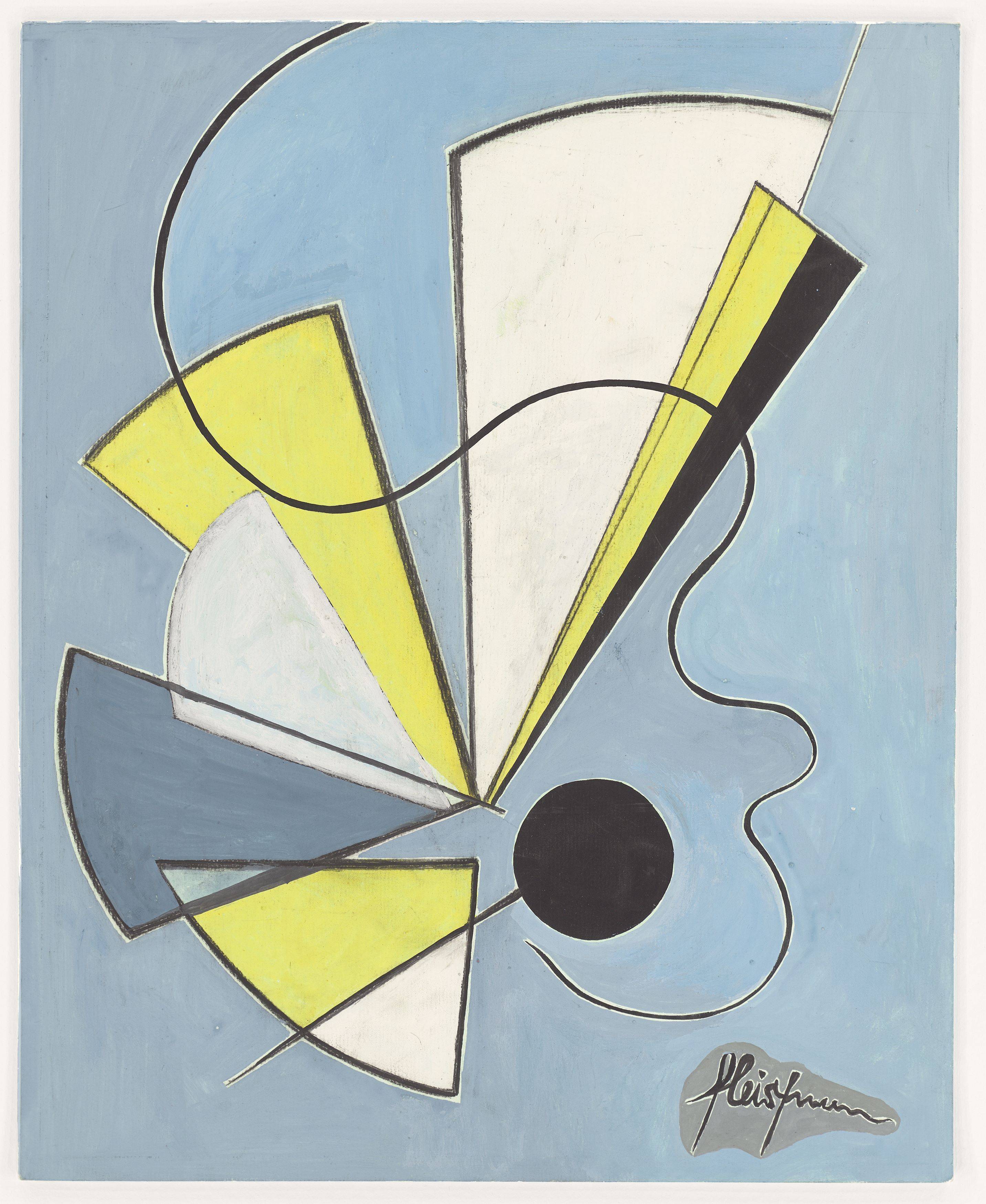 This picture shows the following artwork: Adolf Fleischmann. Linie und Fläche (line and space). Circa 1947.