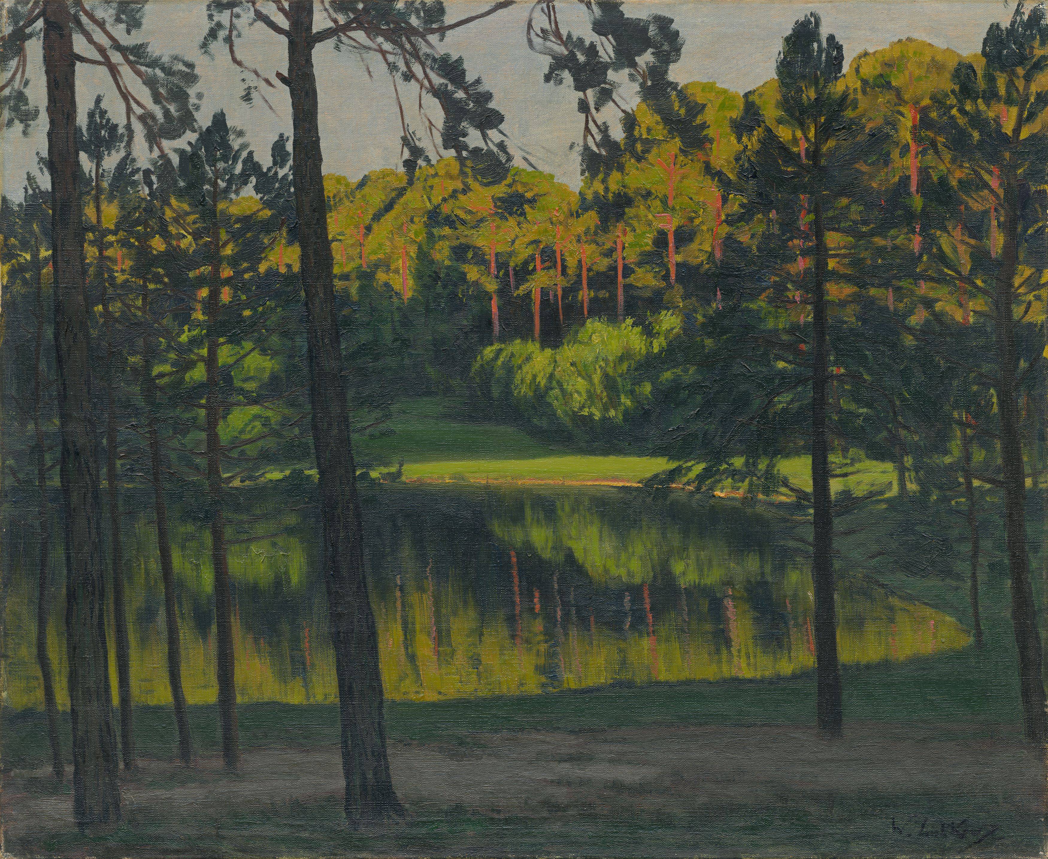 Auf diesem Bild ist das folgende Kunstwerk zu sehen: Walter Leistikow. Schlachtensee bei Berlin. Um 1900.