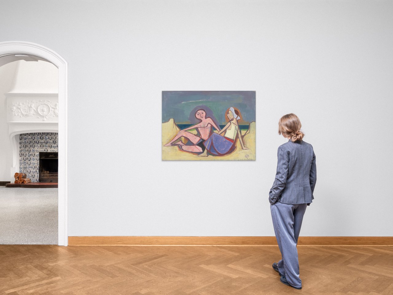 This picture shows the following artwork: Karl Hofer. ”Paar am Strand”. 1953.