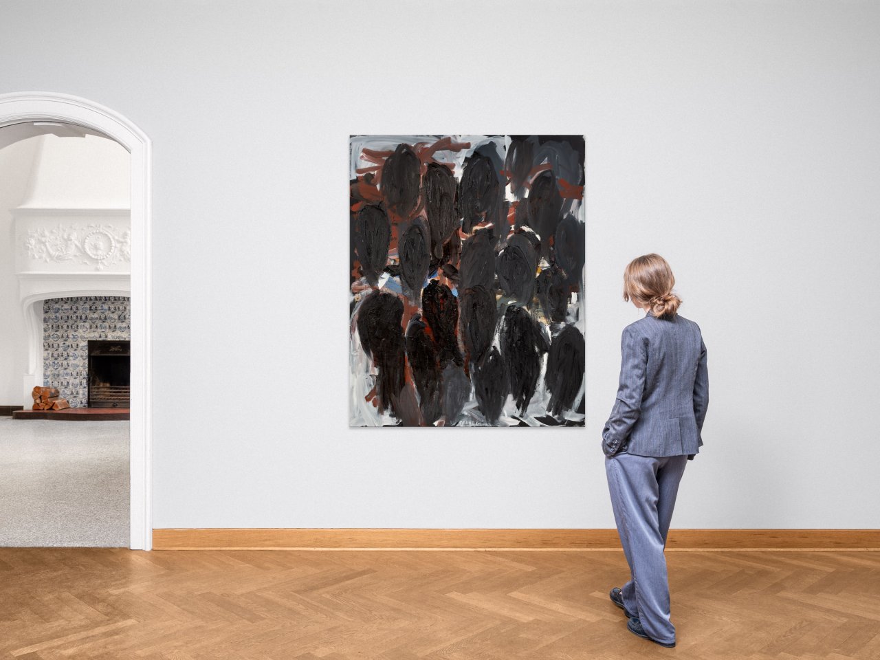 This picture shows the following artwork: Georg Baselitz. ”Tränen”. 1986.