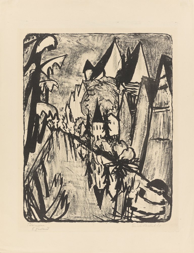Auf diesem Bild ist das folgende Kunstwerk zu sehen: Erich Heckel. „Tübingen“. 1920.