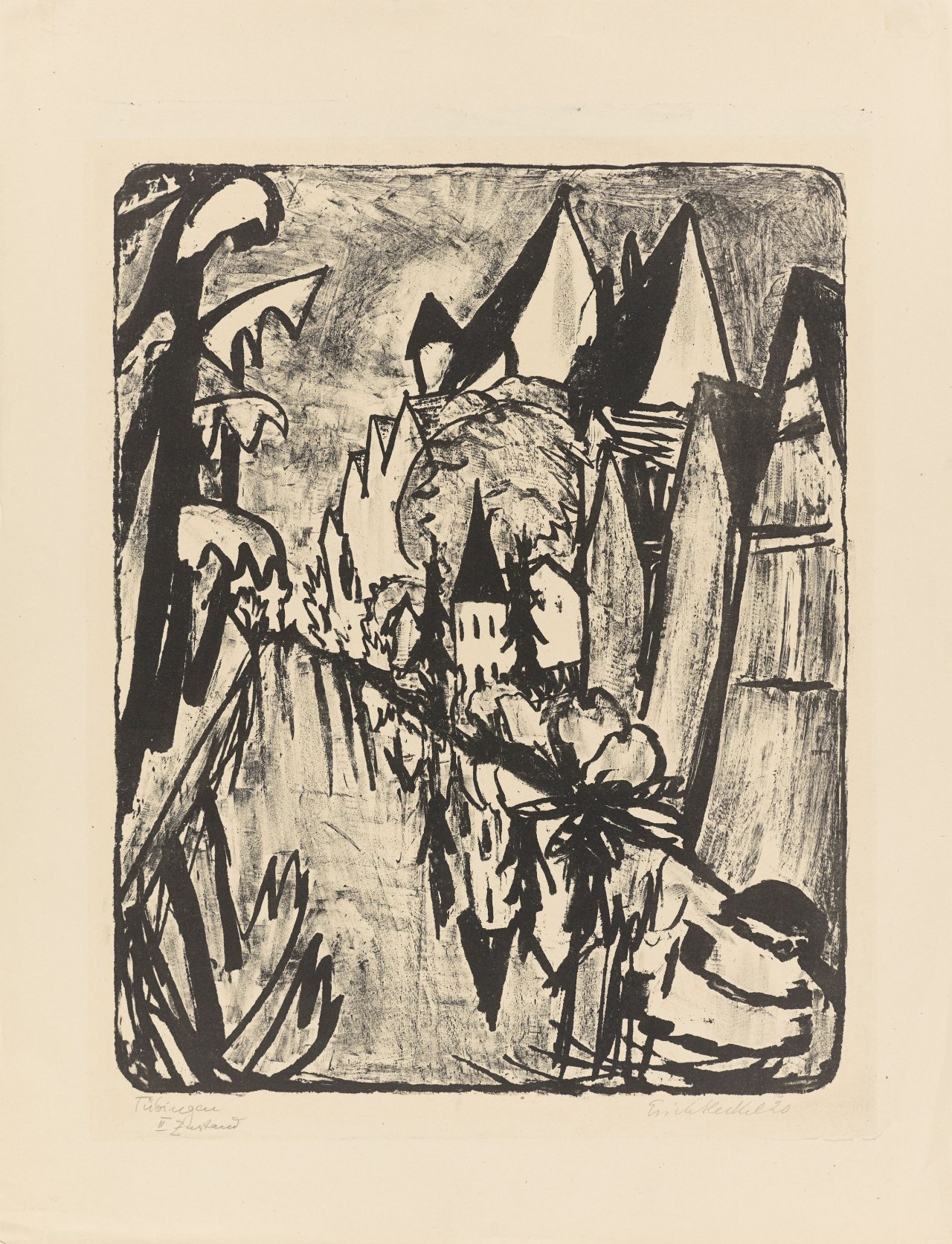 Auf diesem Bild ist das folgende Kunstwerk zu sehen: Erich Heckel. „Tübingen“. 1920.