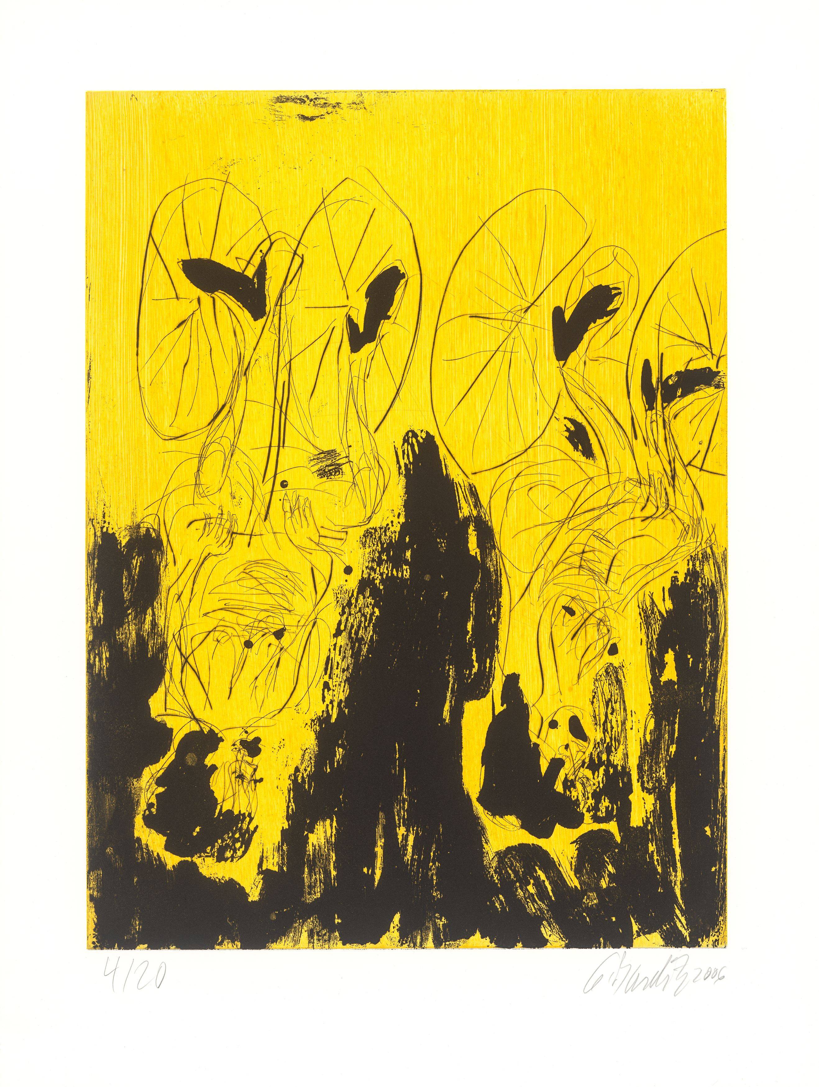 Auf diesem Bild ist das folgende Kunstwerk zu sehen: Georg Baselitz. „Die Mädchen von Olmo“. 2006/07.