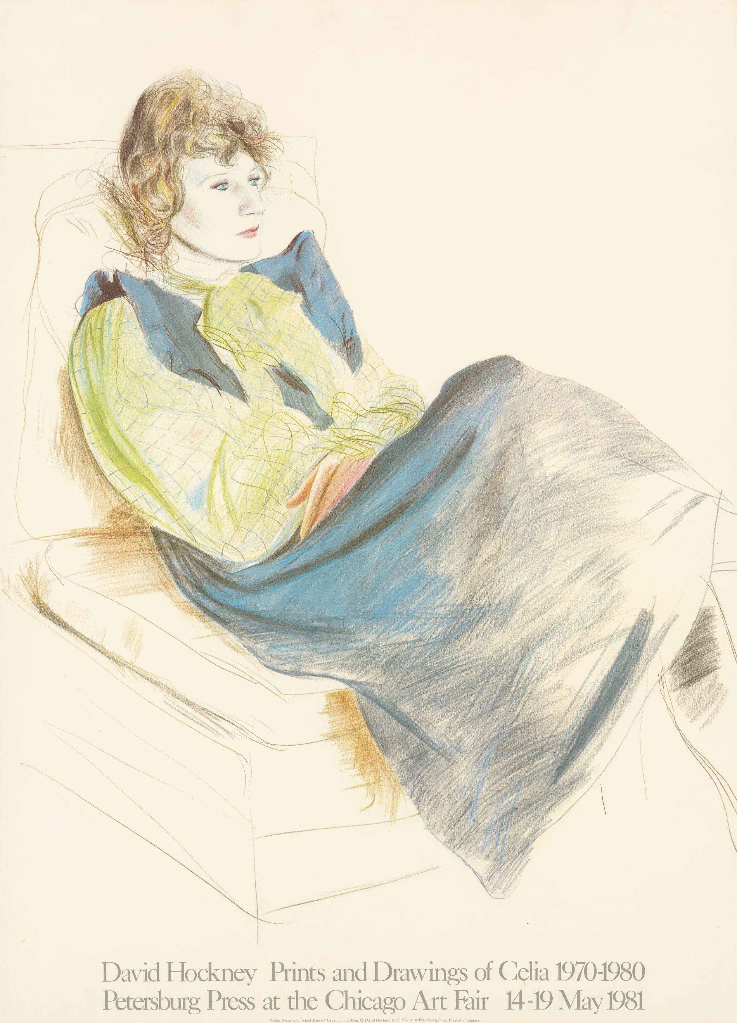 Auf diesem Bild ist das folgende Kunstwerk zu sehen: David Hockney. David Hockney Ausstellungsplakate von 1969, 1980 und 1981. 1969 bis 1981.