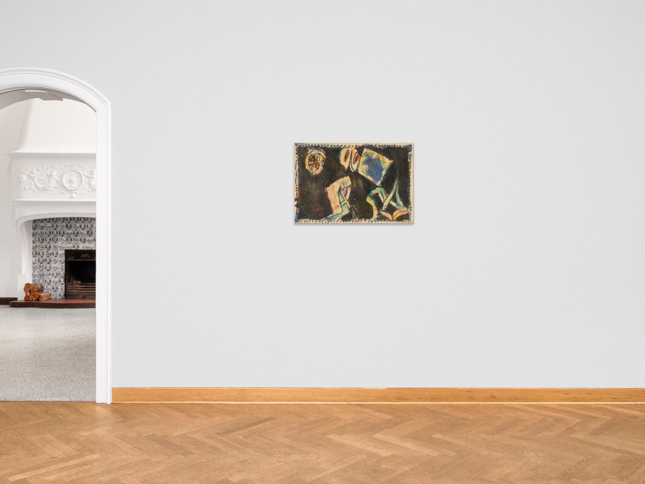 This picture shows the following artwork: Pierre Alechinsky. ”Où est Sebastien Night ?”. 1974.