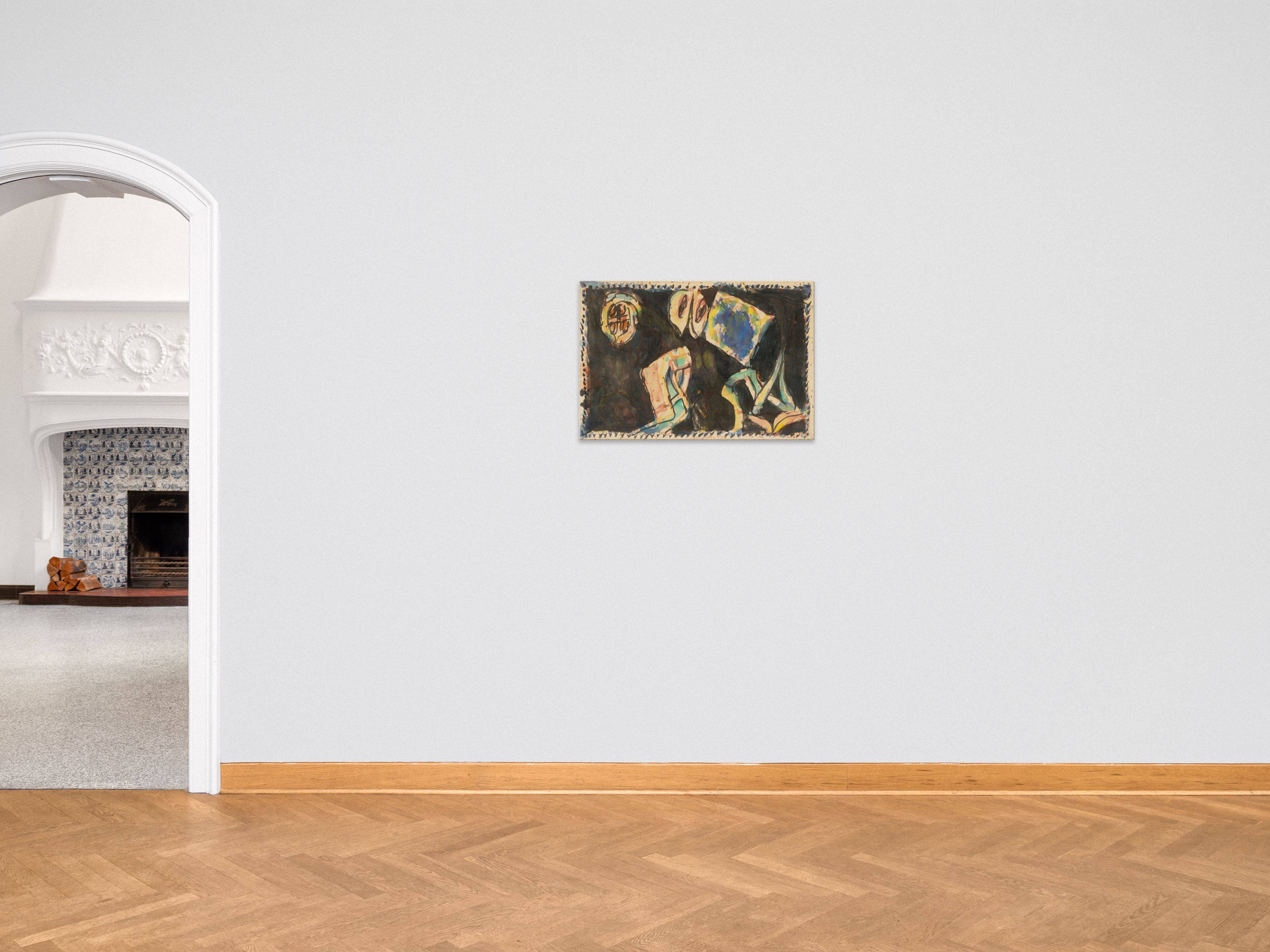 This picture shows the following artwork: Pierre Alechinsky. ”Où est Sebastien Night ?”. 1974.