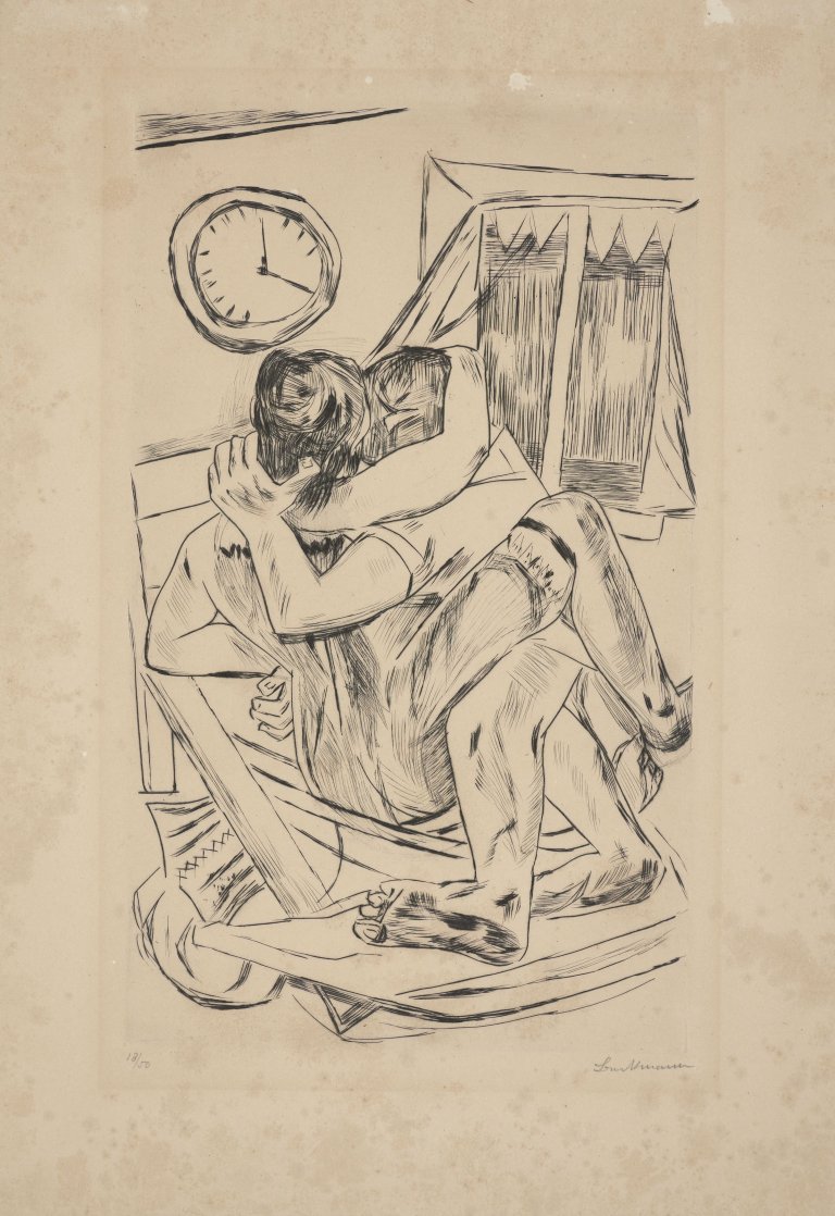 This picture shows the following artwork: Max Beckmann. ”Umarmung”. 1922.