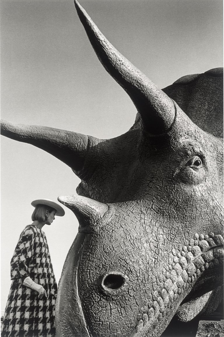 Auf diesem Bild ist das folgende Kunstwerk zu sehen: Jeanloup Sieff. World's Fair, New York, for Harper's Bazaar. 1963.