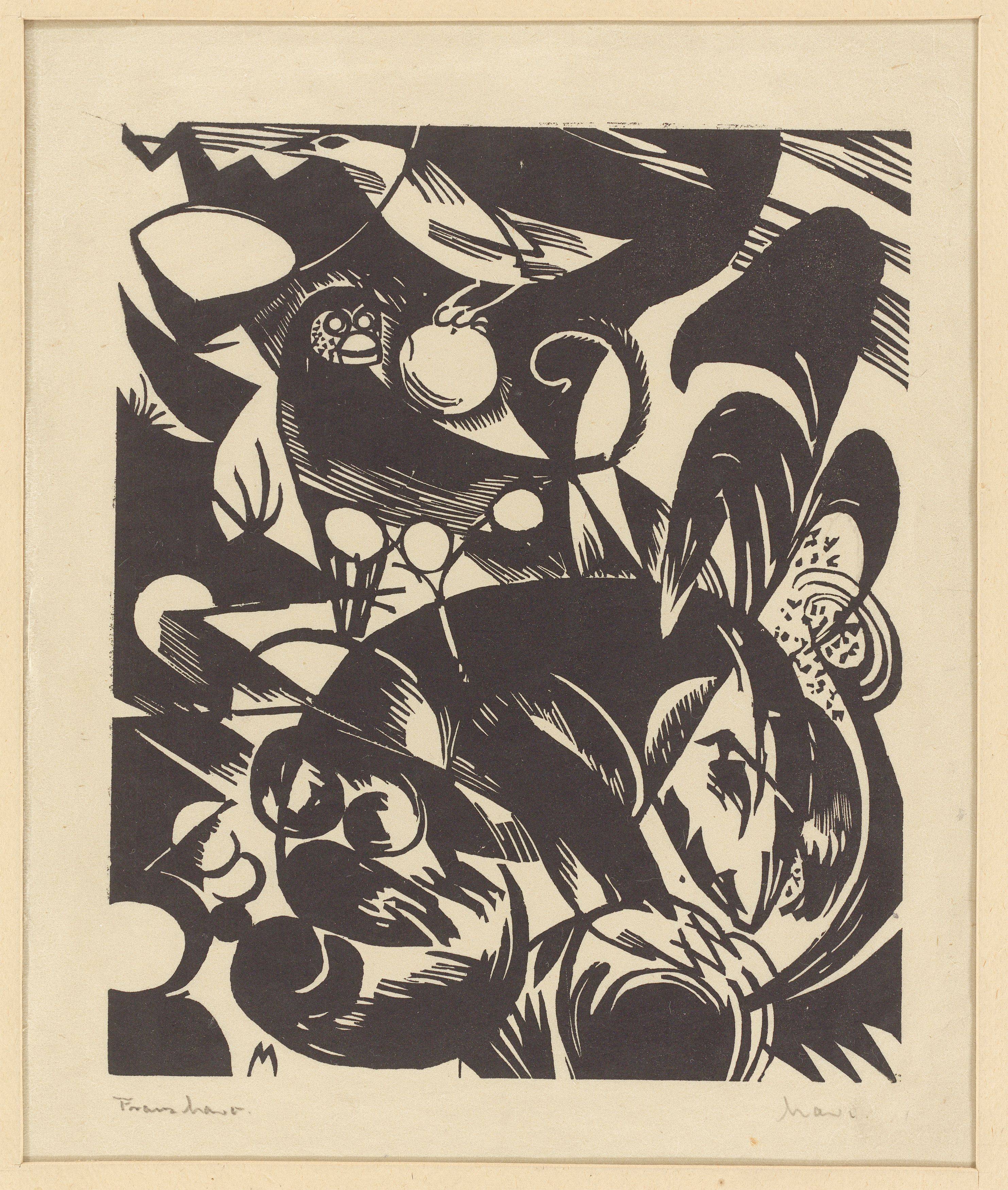 This picture shows the following artwork: Franz Marc. ”Schöpfungsgeschichte I”. 1914.