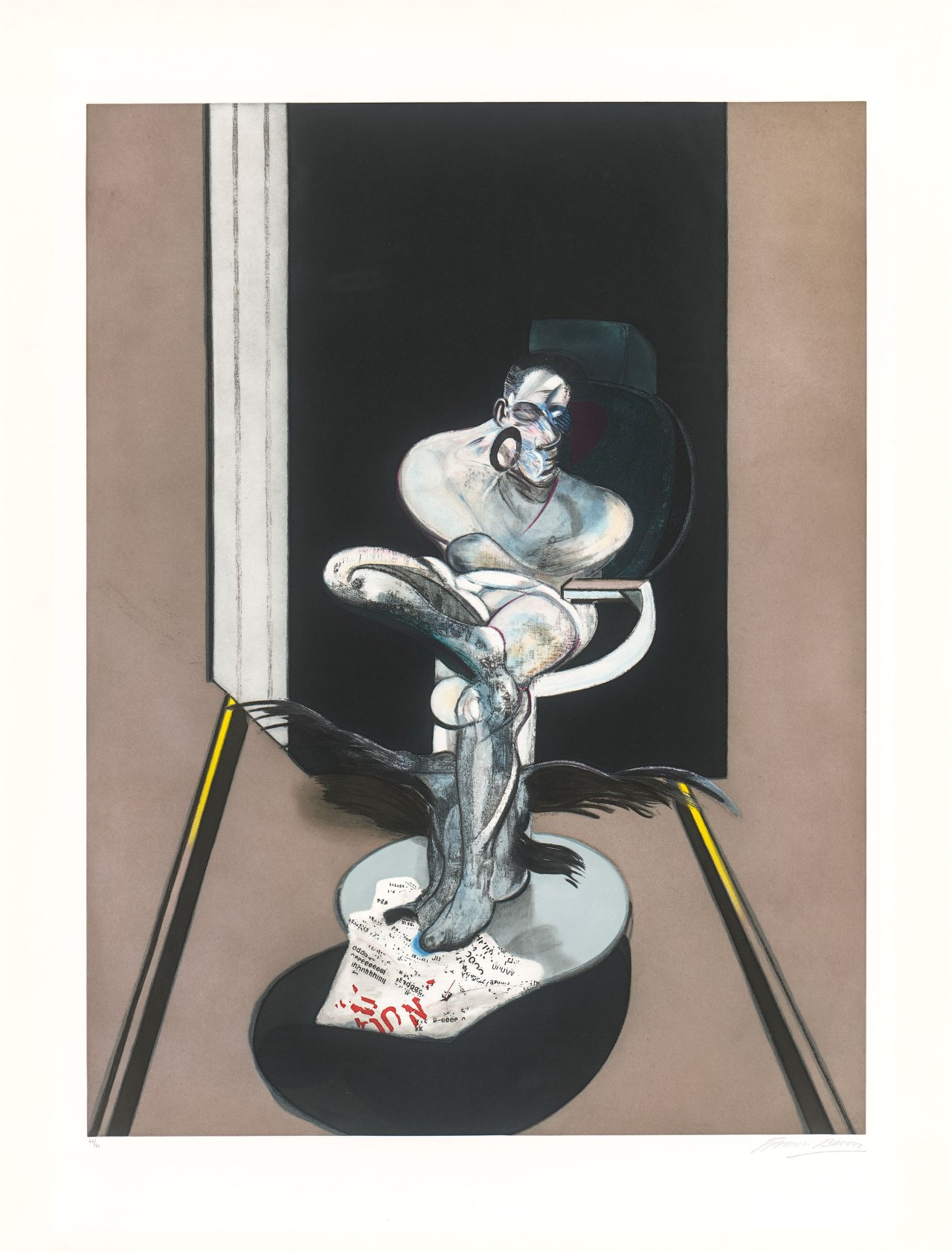 Auf diesem Bild ist das folgende Kunstwerk zu sehen: Francis Bacon. „Seated Figure“. 1992.