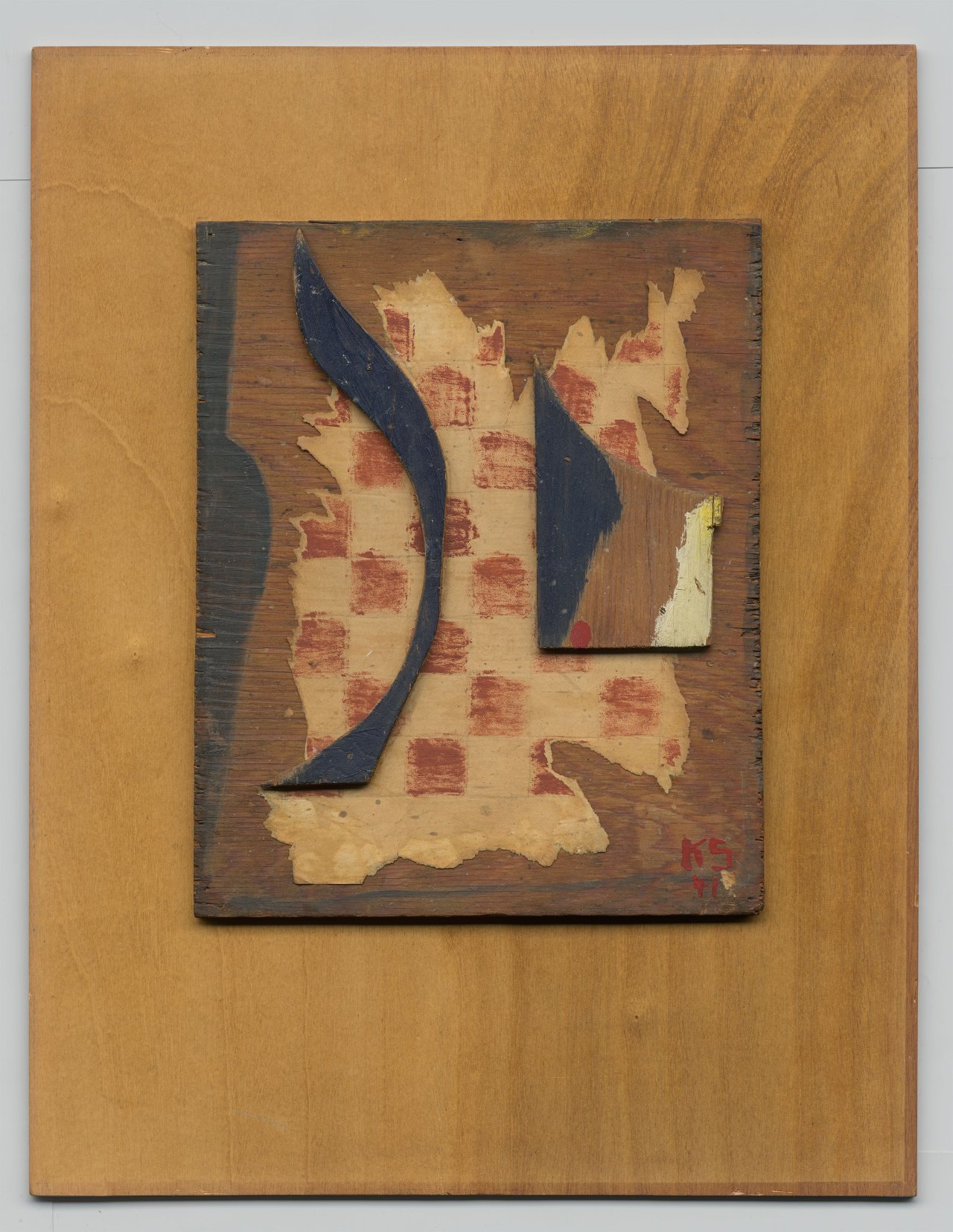 Auf diesem Bild ist das folgende Kunstwerk zu sehen: Kurt Schwitters. „Ohne Titel (Das Schachbild)“. 1941.